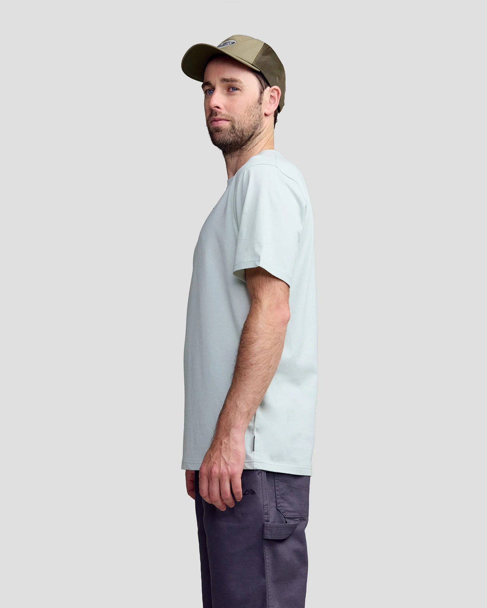 Men's 1987 Organic Cotton S/S Tee - Light Sage - Image 3