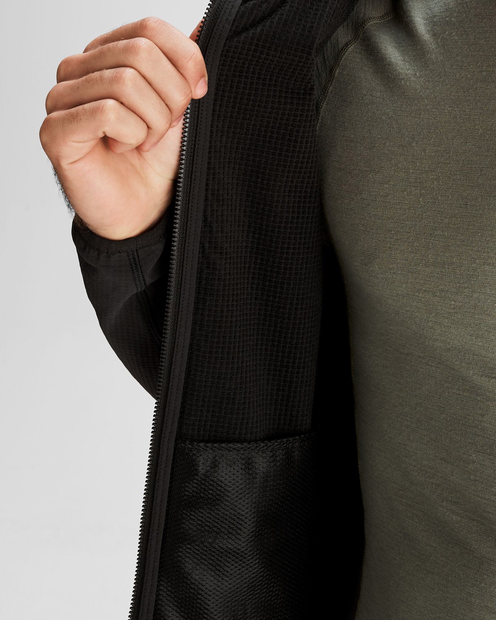 Men's Aysen Hooded Fleece Jacket - Black Stingray - Image 7