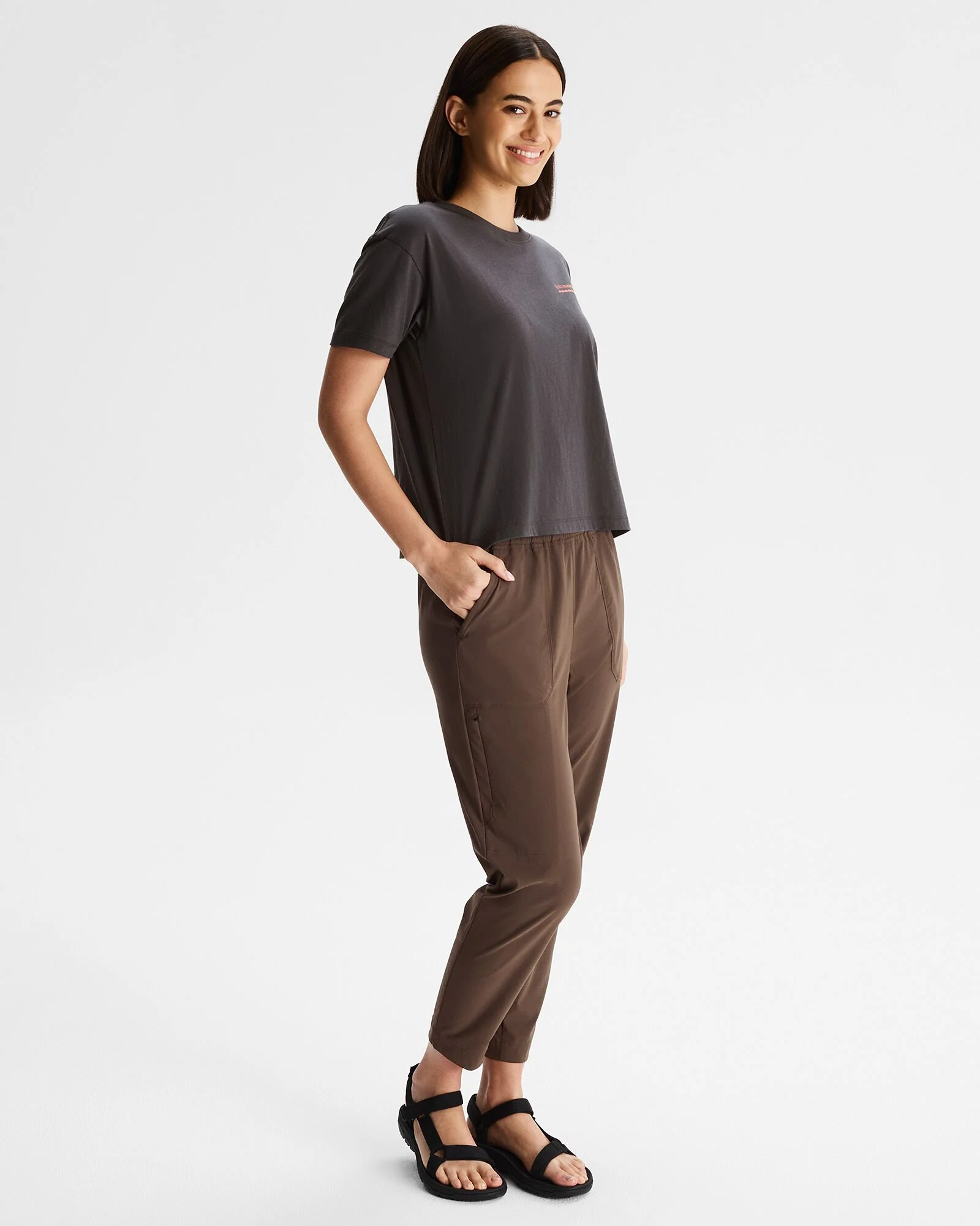 Women's Boxy Heritage Organic Cotton T-shirt - Shale