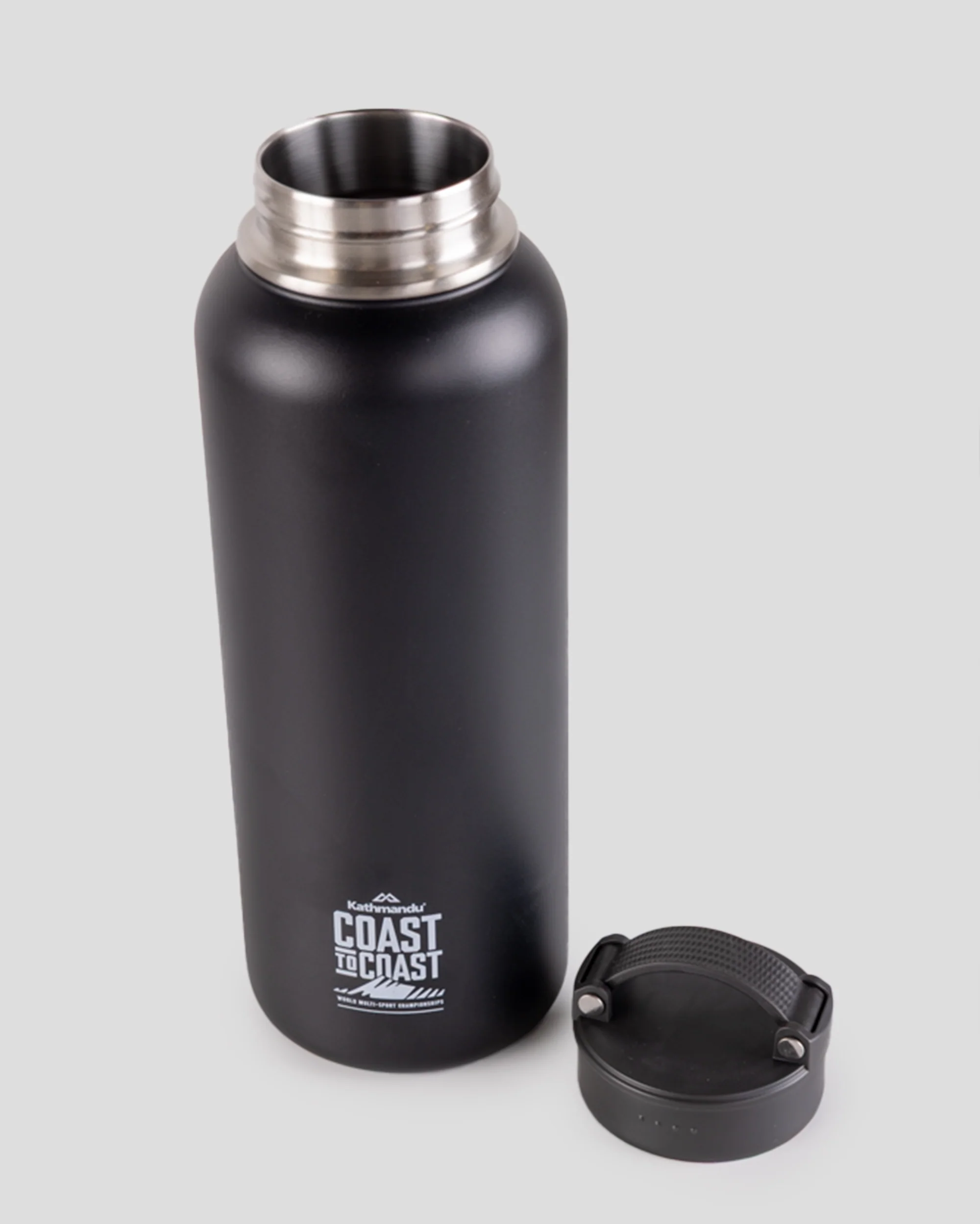 Coast To Coast - Carry Handle Insulated 1.2L Drink Bottle - Black Stingray - Image 2