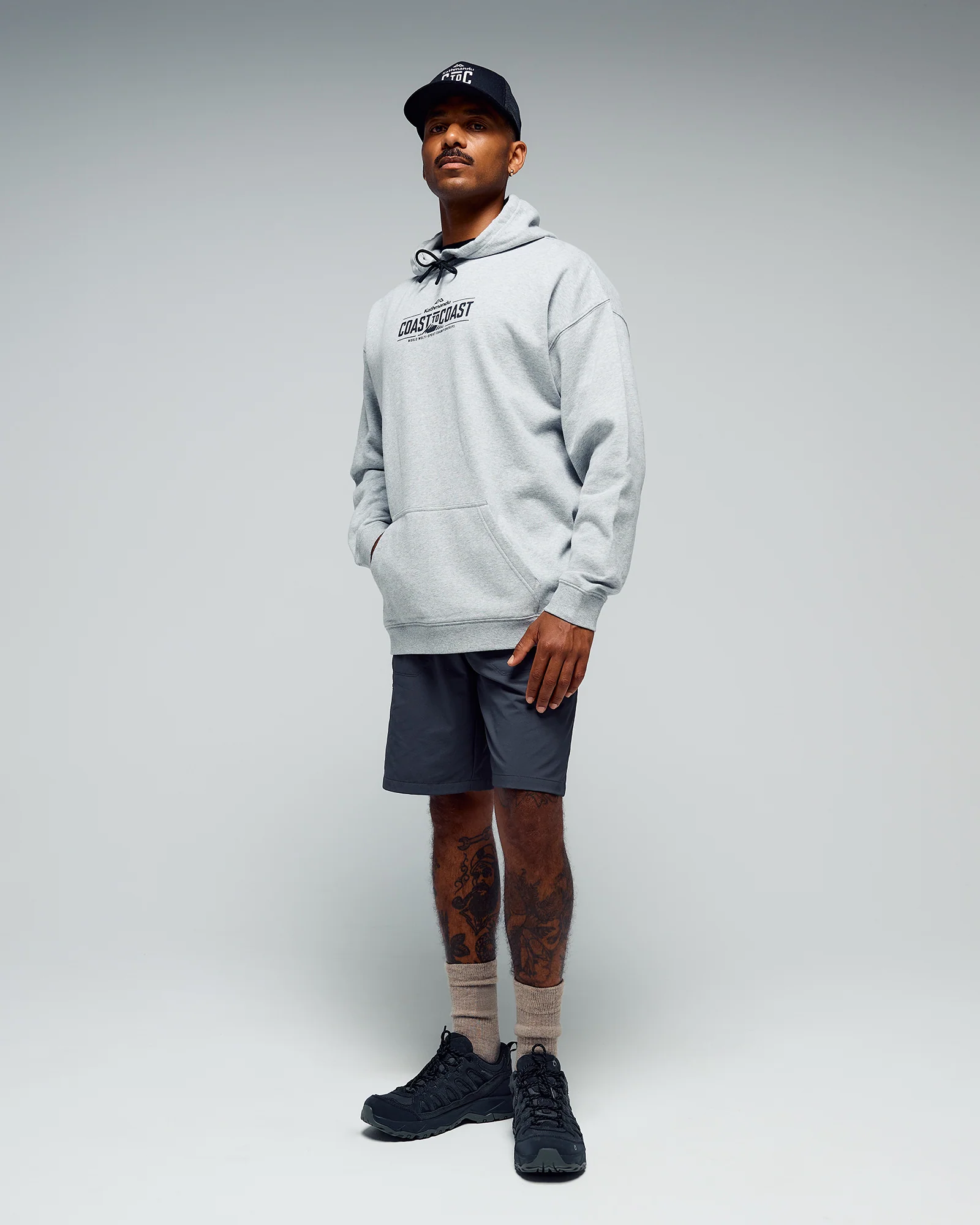 Coast To Coast - Unisex Hoodie V2 - Light Grey Marle - Image 3