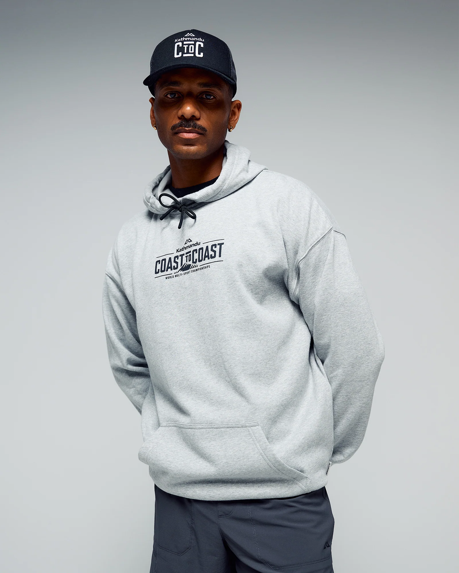 Coast To Coast - Unisex Hoodie V2 - Light Grey Marle - Image 5