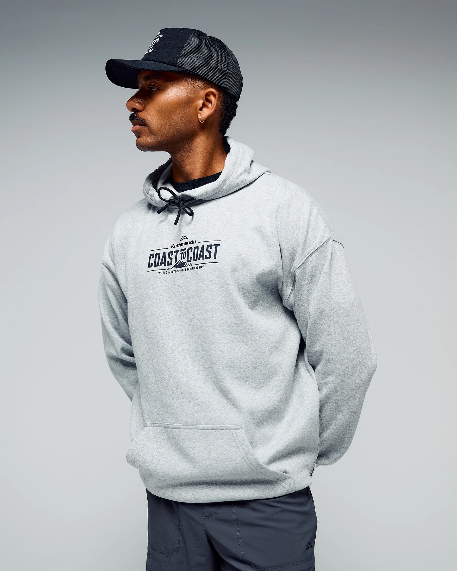 Coast To Coast - Unisex Hoodie V2 - Light Grey Marle - Image 6