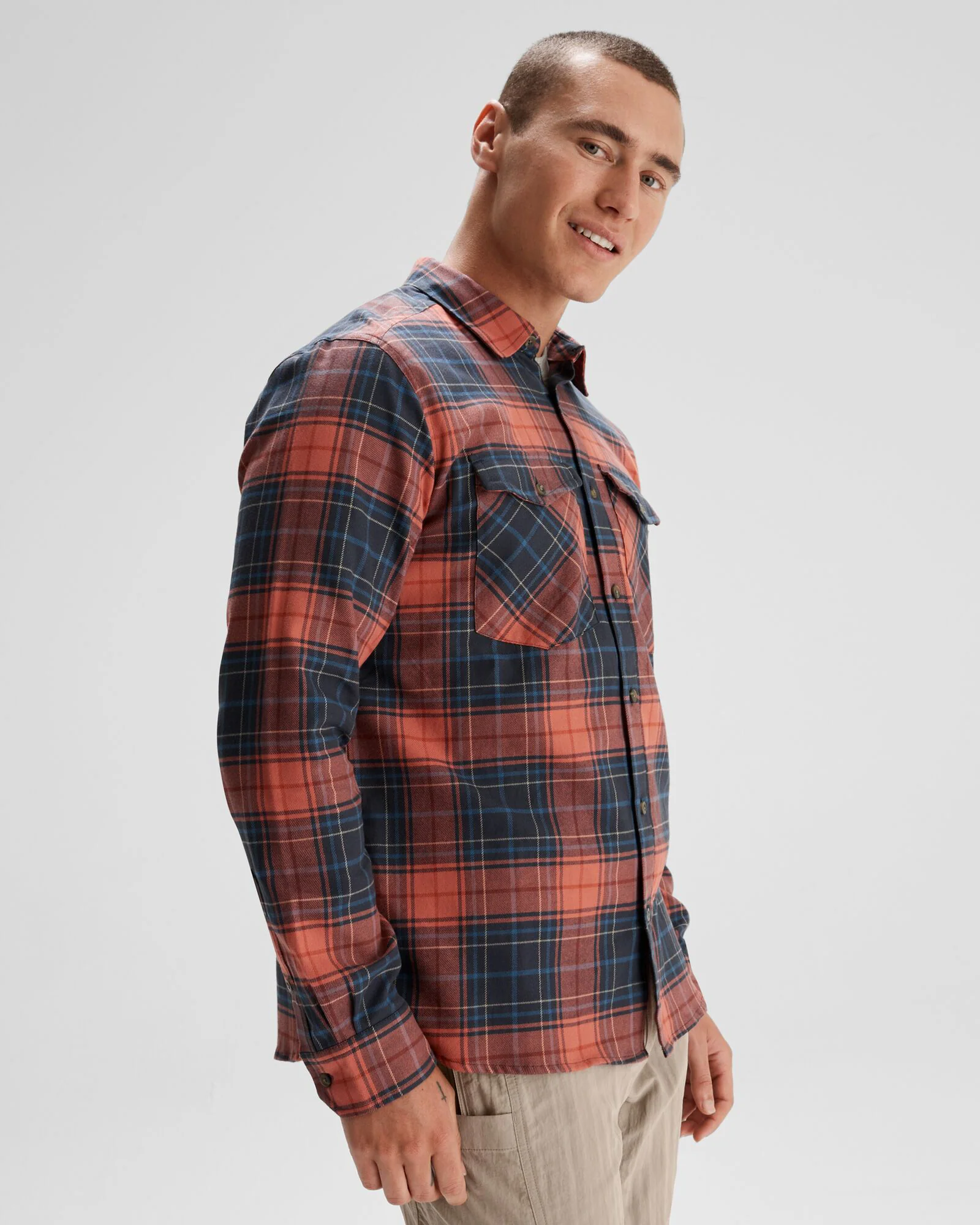 Men's Carrillon HF Long Sleeve Shirt - Hillside Plaid Spicy Chilli Pepper - Image 3