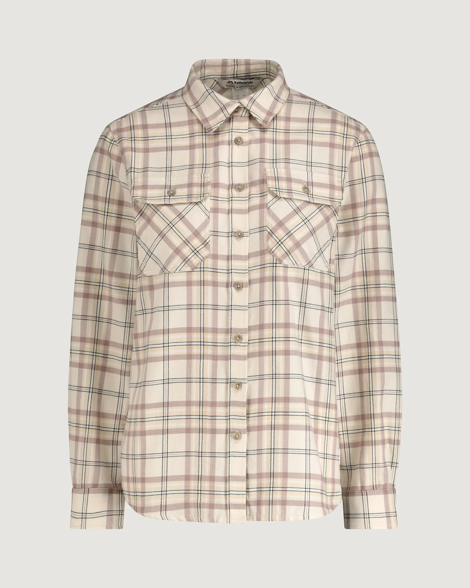 Carrillon Women's HF Long Sleeve Shirt - Natural/Drift Check - Image 6