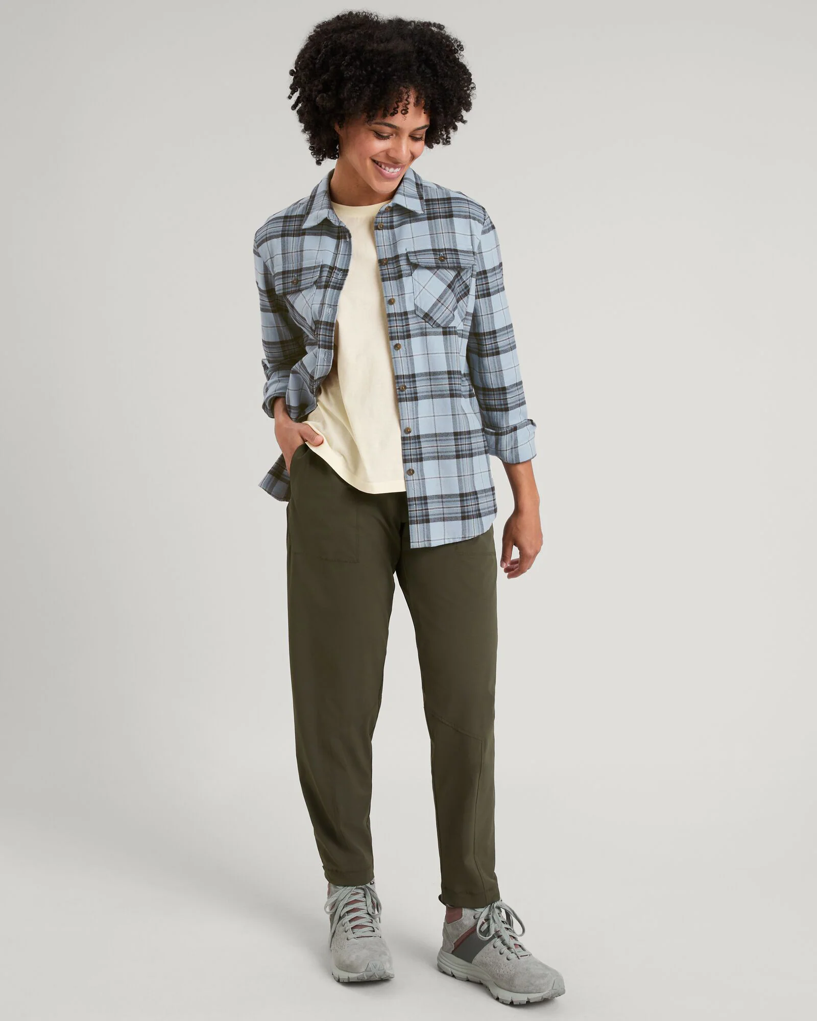 Carrillon Women's HF Long Sleeve Shirt - Ripple/Night Check - Image 2