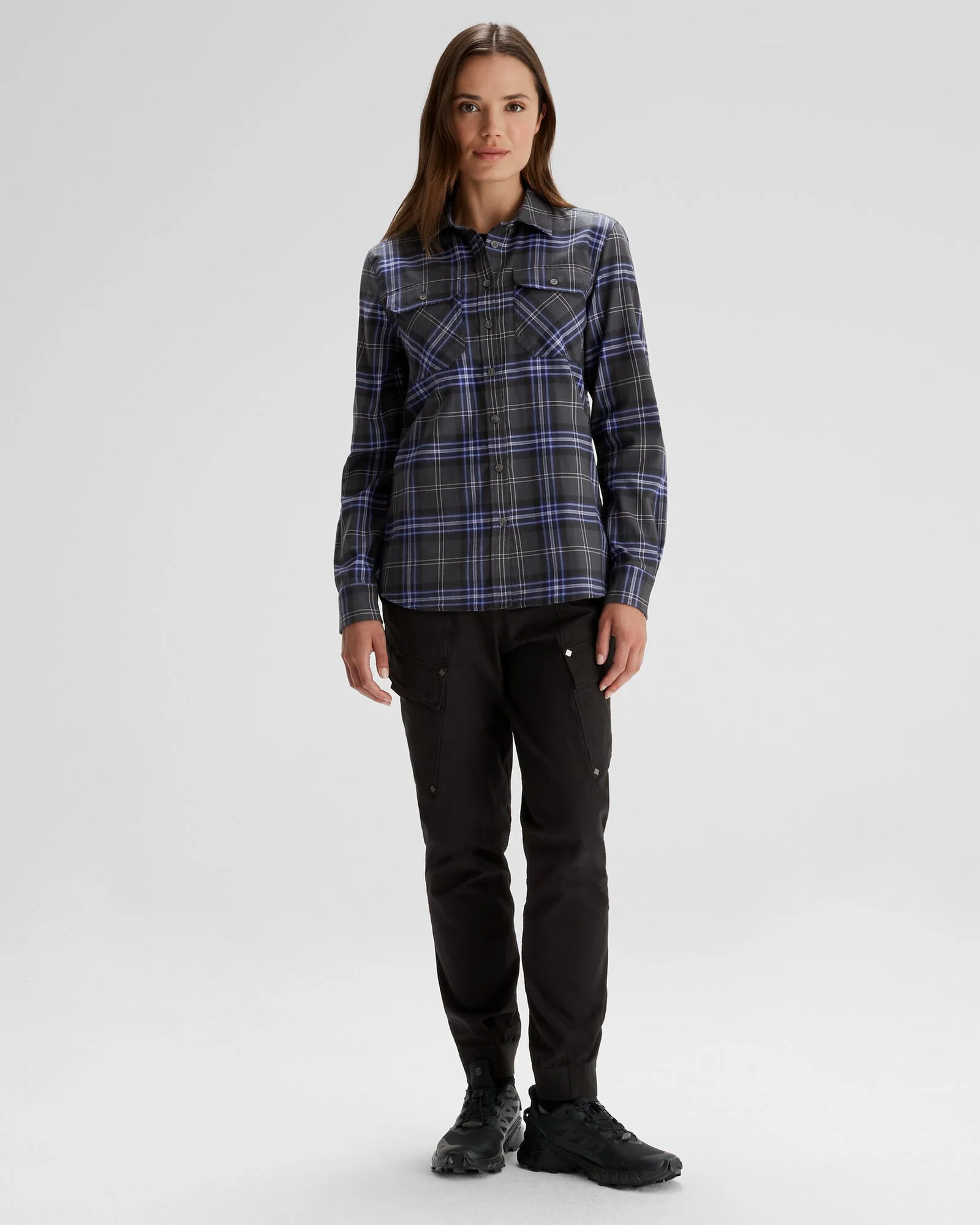 Women's Carrillon HF Long Sleeve Shirt - Mountain Plaid Dark Night - Image 2