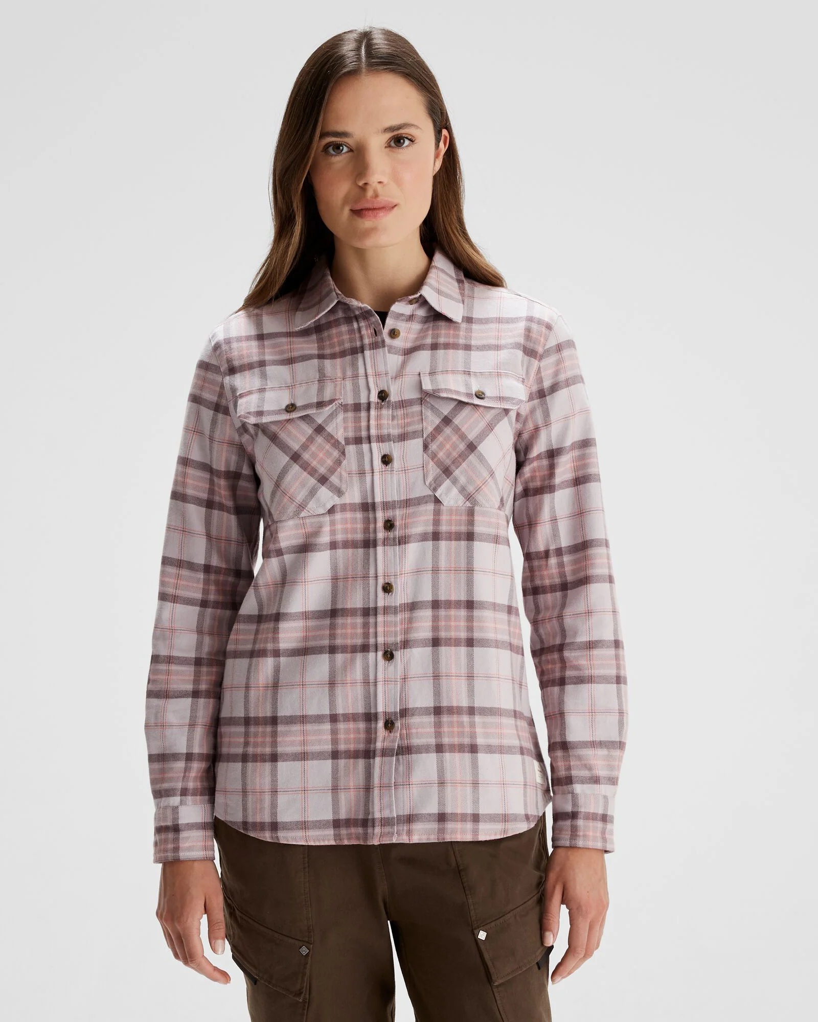 Women's Carrillon HF Long Sleeve Shirt - Mountain Plaid Dove