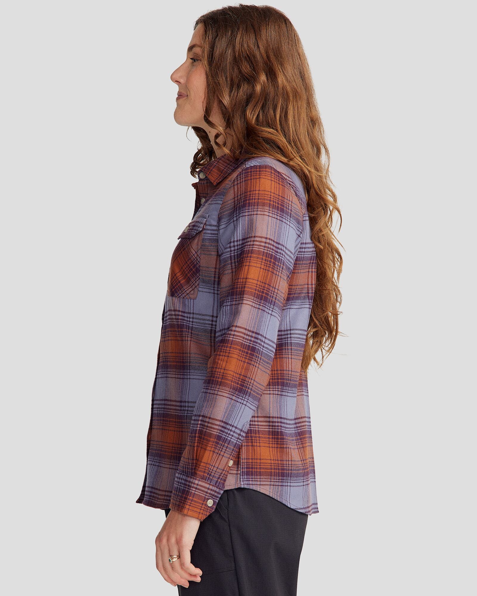 Women's Carrillon HF Long Sleeve Shirt - Shadow Plaid Haze - Image 3