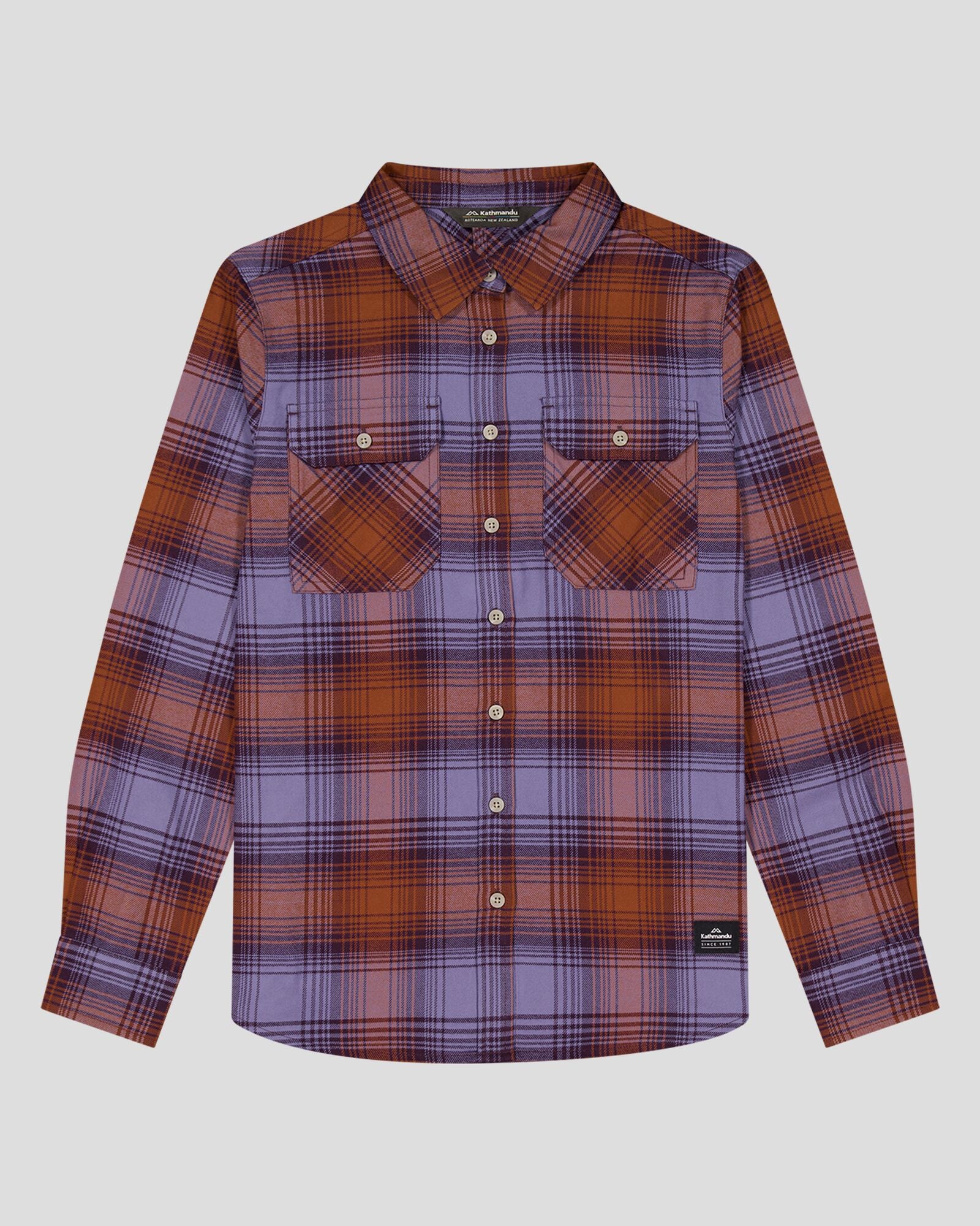 Women's Carrillon HF Long Sleeve Shirt - Shadow Plaid Haze - Image 5
