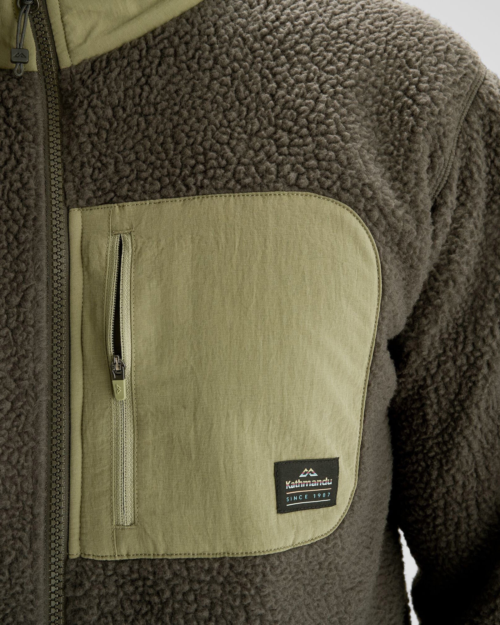 Men's Co-Z High Pile Jacket  - Dark Moss - Image 3