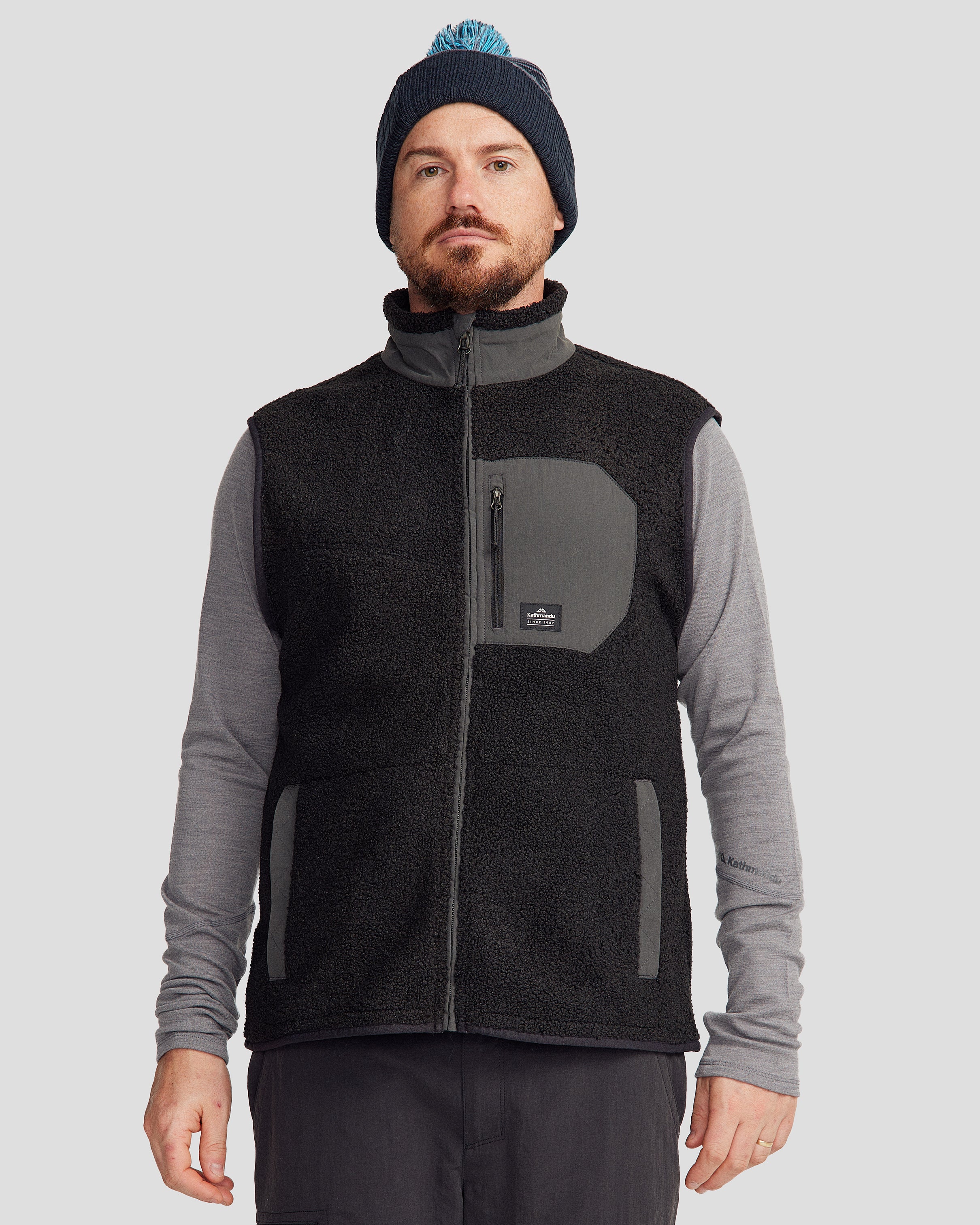 Men's Co-Z High Pile Vest - Black Stingray
