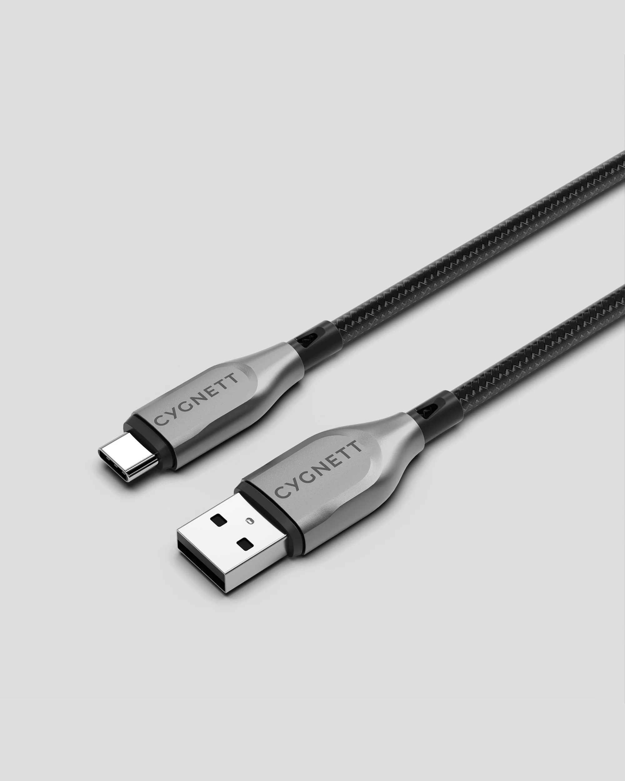 Cygnett Armoured USB-C To USB-A (USB 2.0) Cable - 1m - Black