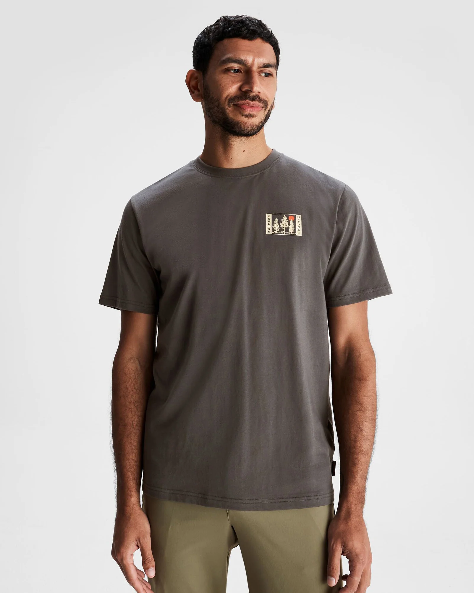 Men's Explore Nature Organic Cotton T-shirt - Shale