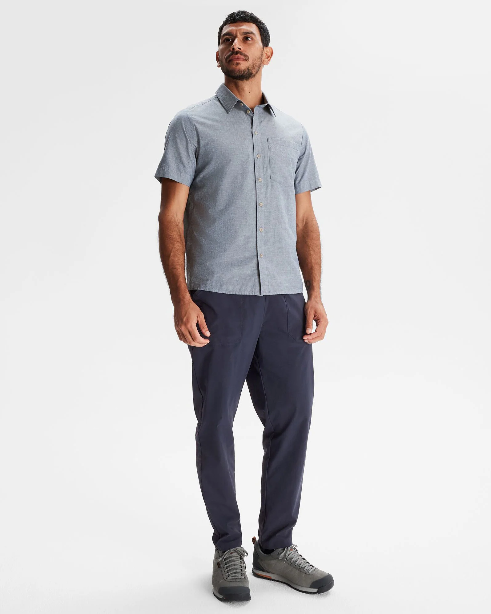 Men's Flaxton LT Short Sleeve Shirt - Chambray Blue - Image 2