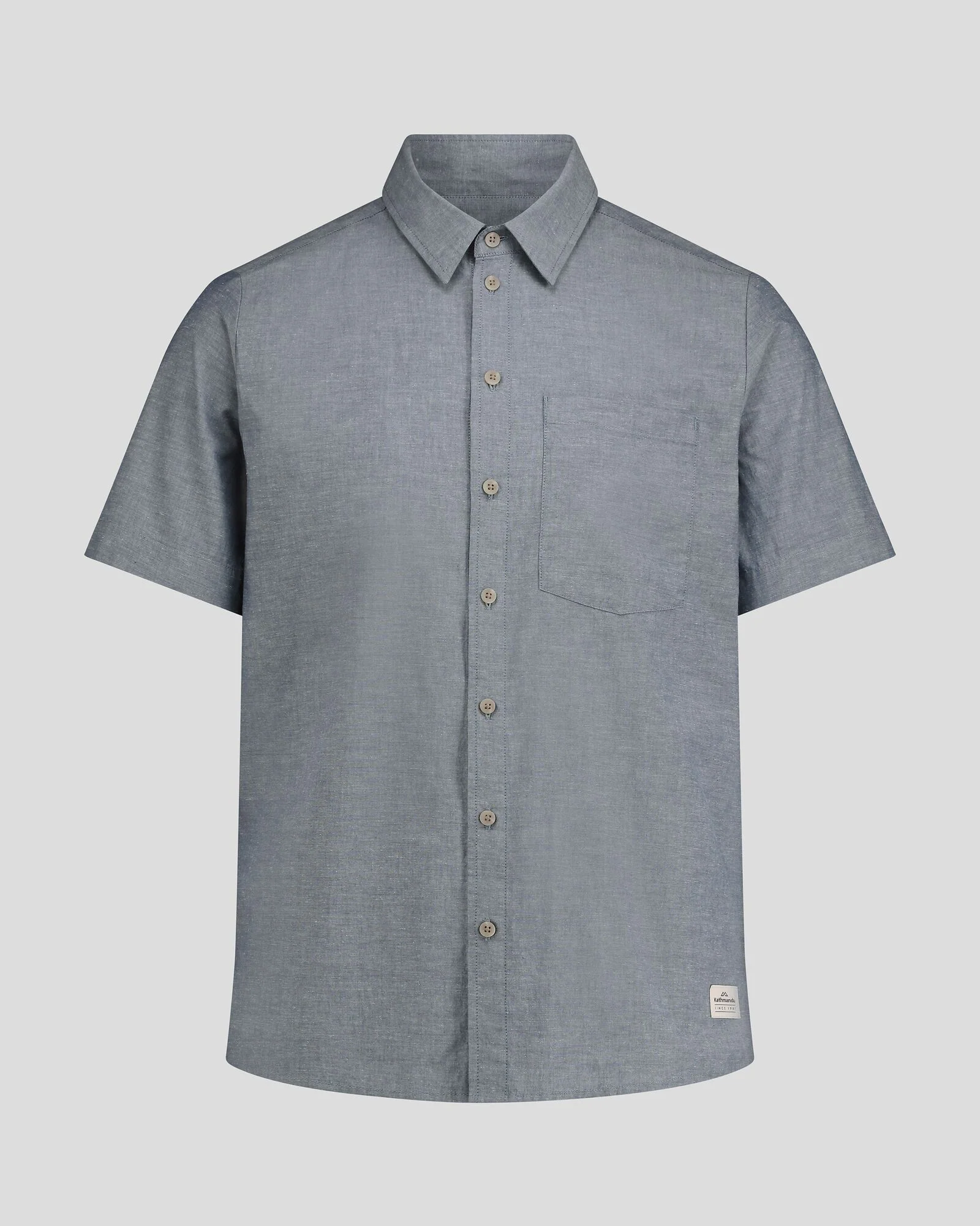 Men's Flaxton LT Short Sleeve Shirt - Chambray Blue - Image 5