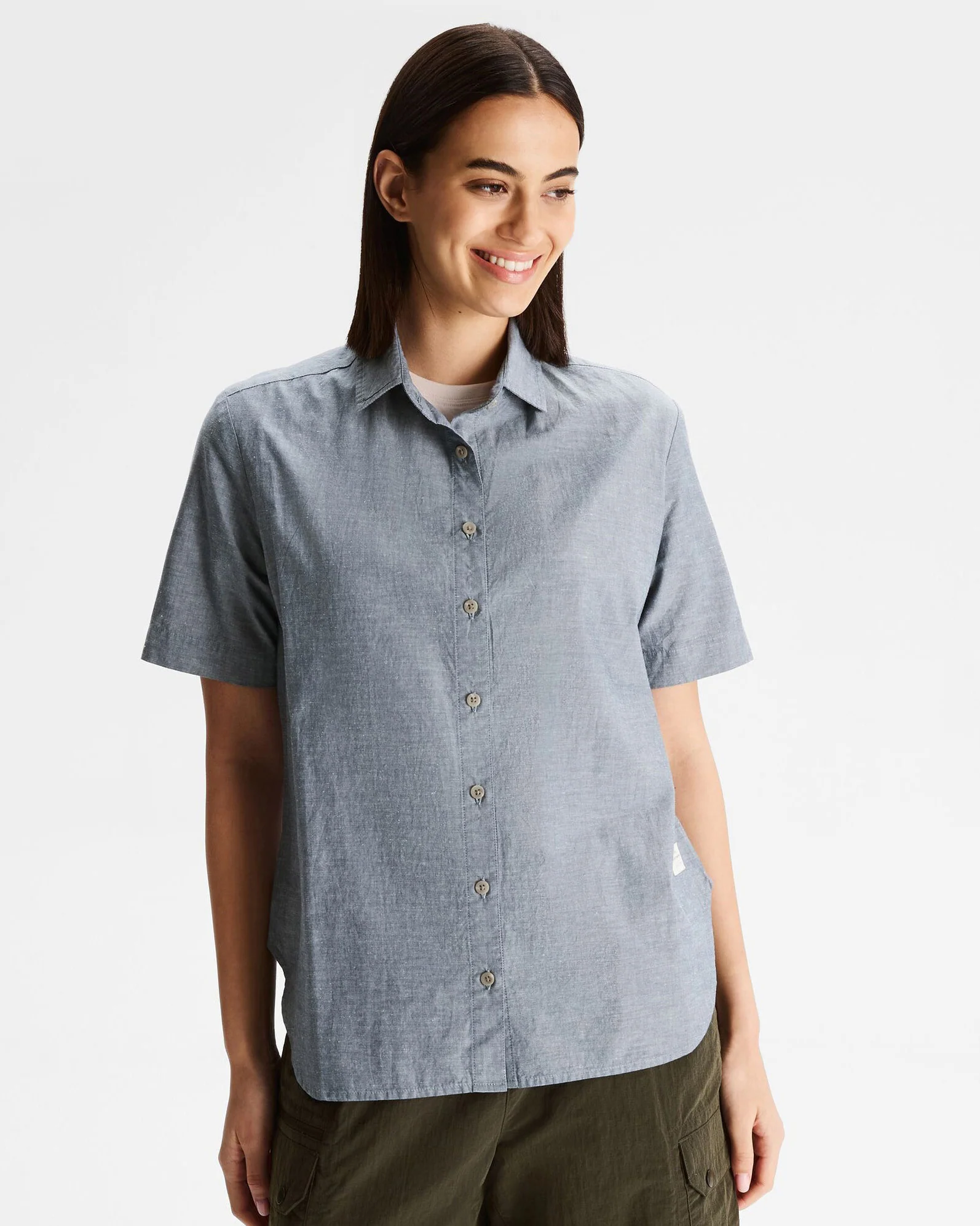 Women's Flaxton LT Short Sleeve Shirt - Chambray Blue
