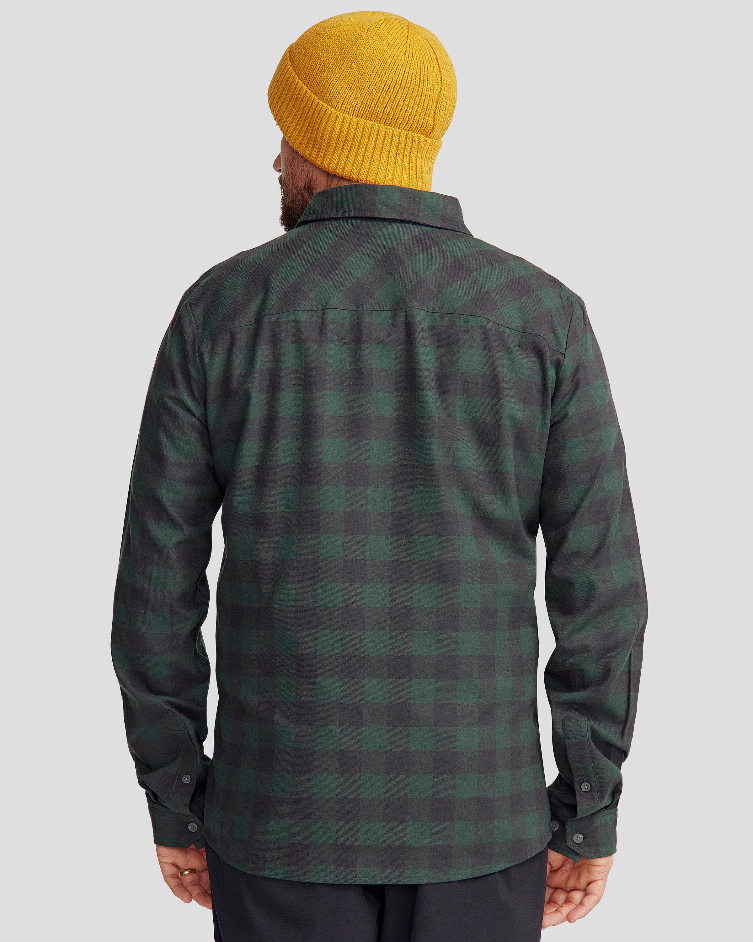 Men's Fyfe L/S Shirt - Forest Gingham - Image 3