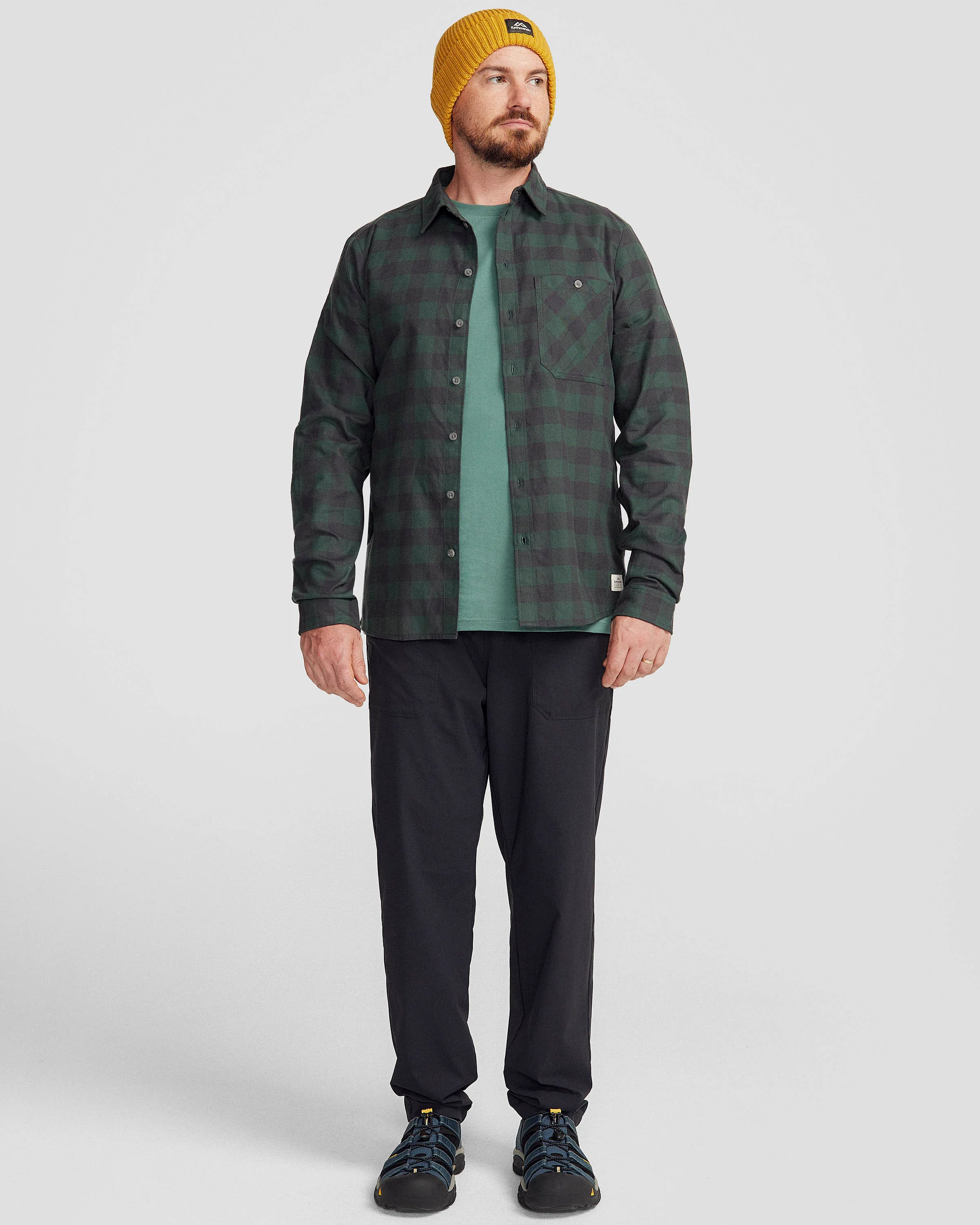 Men's Fyfe L/S Shirt - Forest Gingham - Image 4