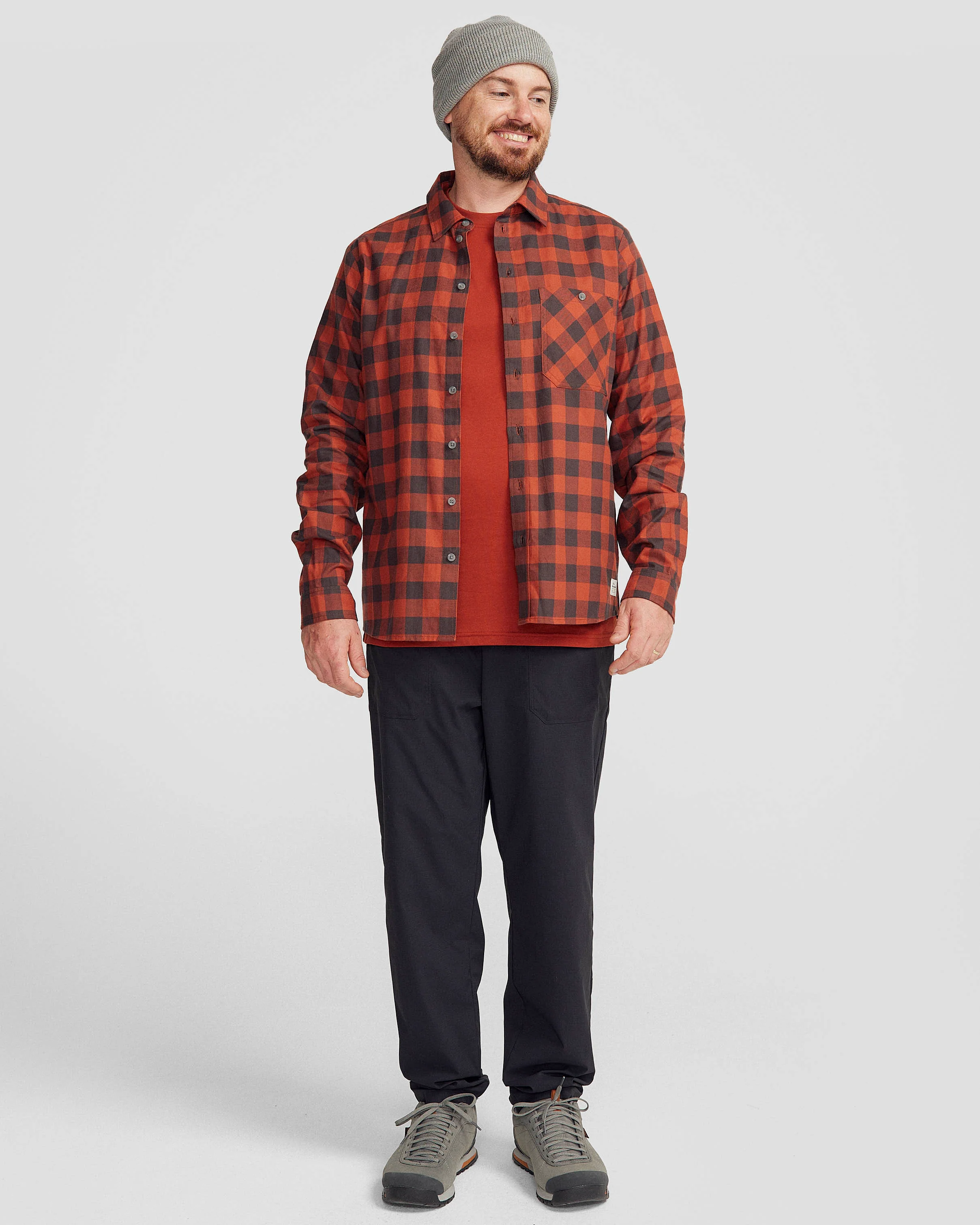 Men's Fyfe L/S Shirt - Redwood Gingham - Image 2