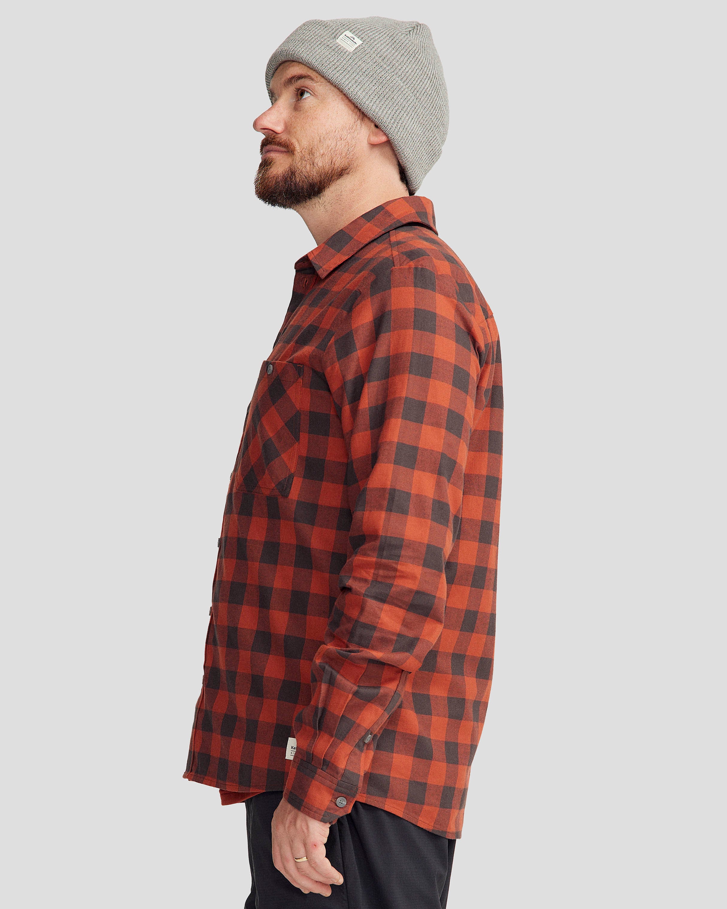 Men's Fyfe L/S Shirt - Redwood Gingham - Image 3