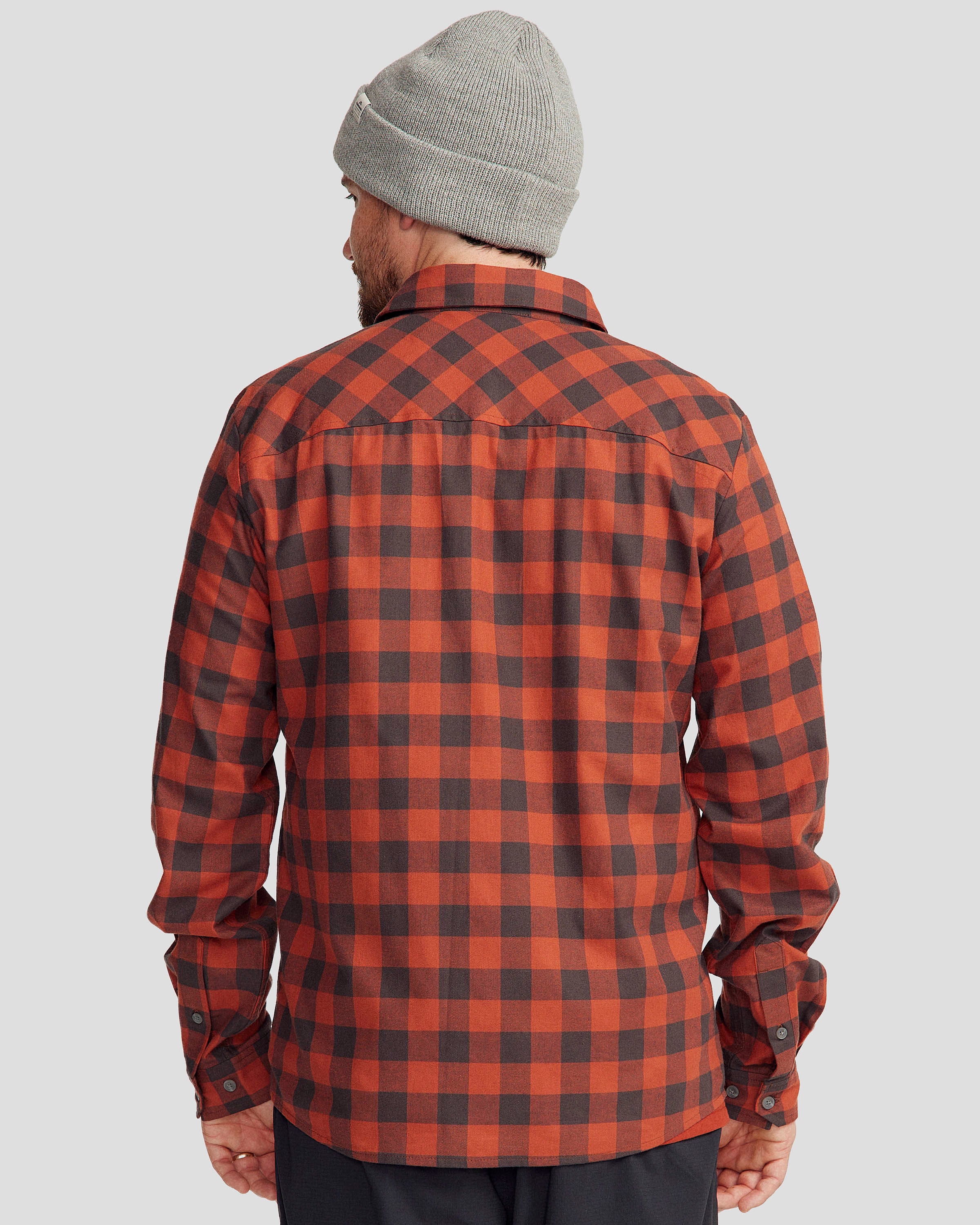 Men's Fyfe L/S Shirt - Redwood Gingham - Image 4
