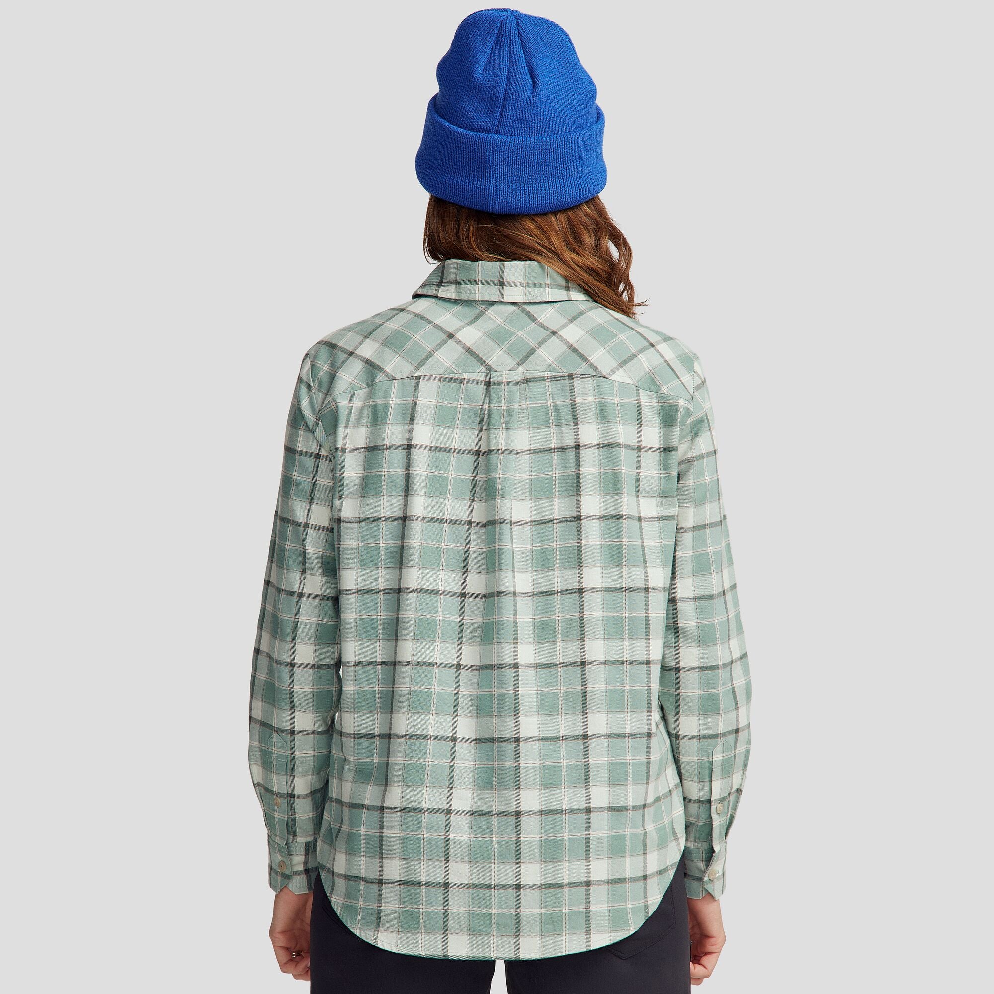 Fyfe Women's L/S Shirt - Deep Forest Plaid - Image 4