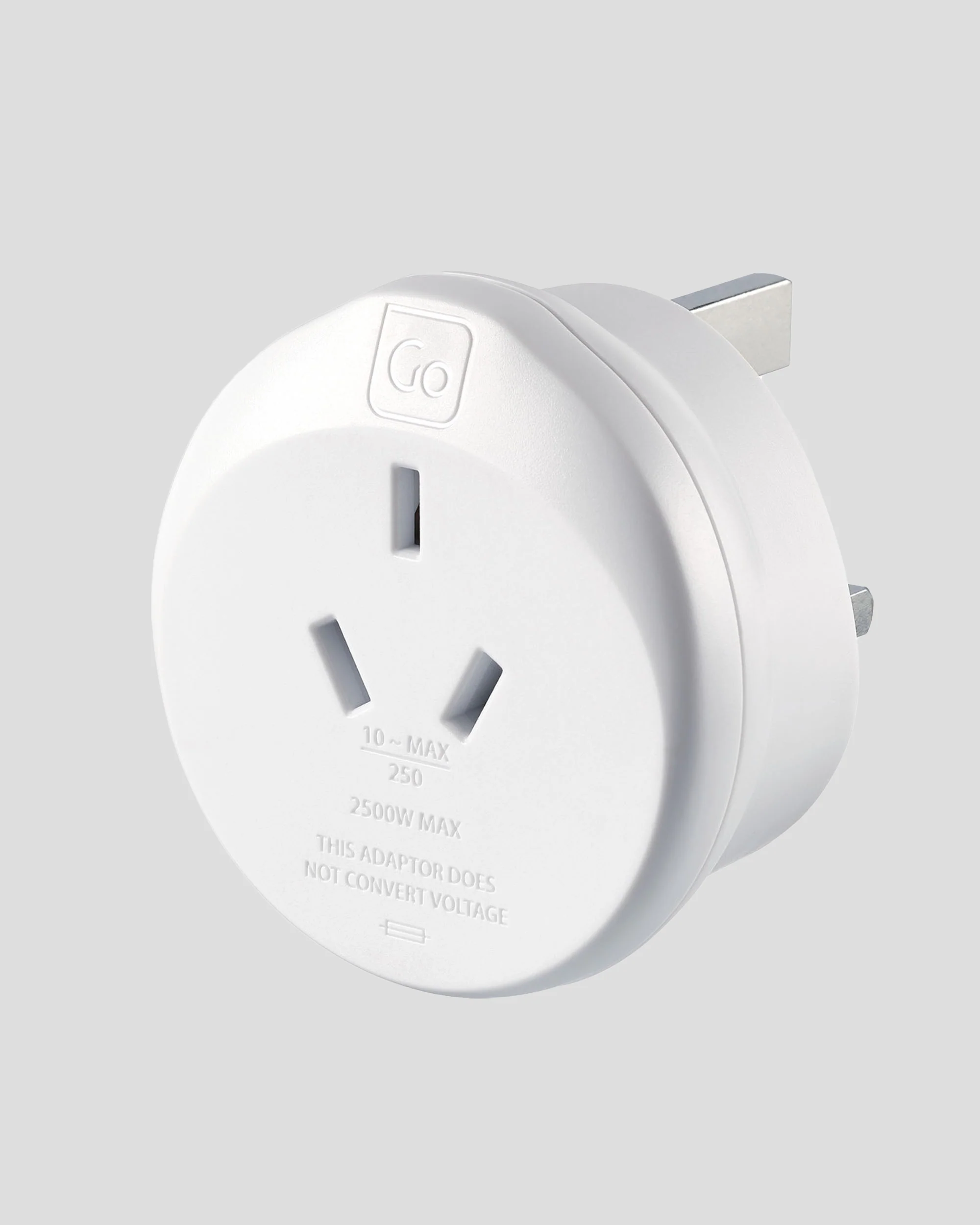 Go Travel Aus - UK Adaptor - White