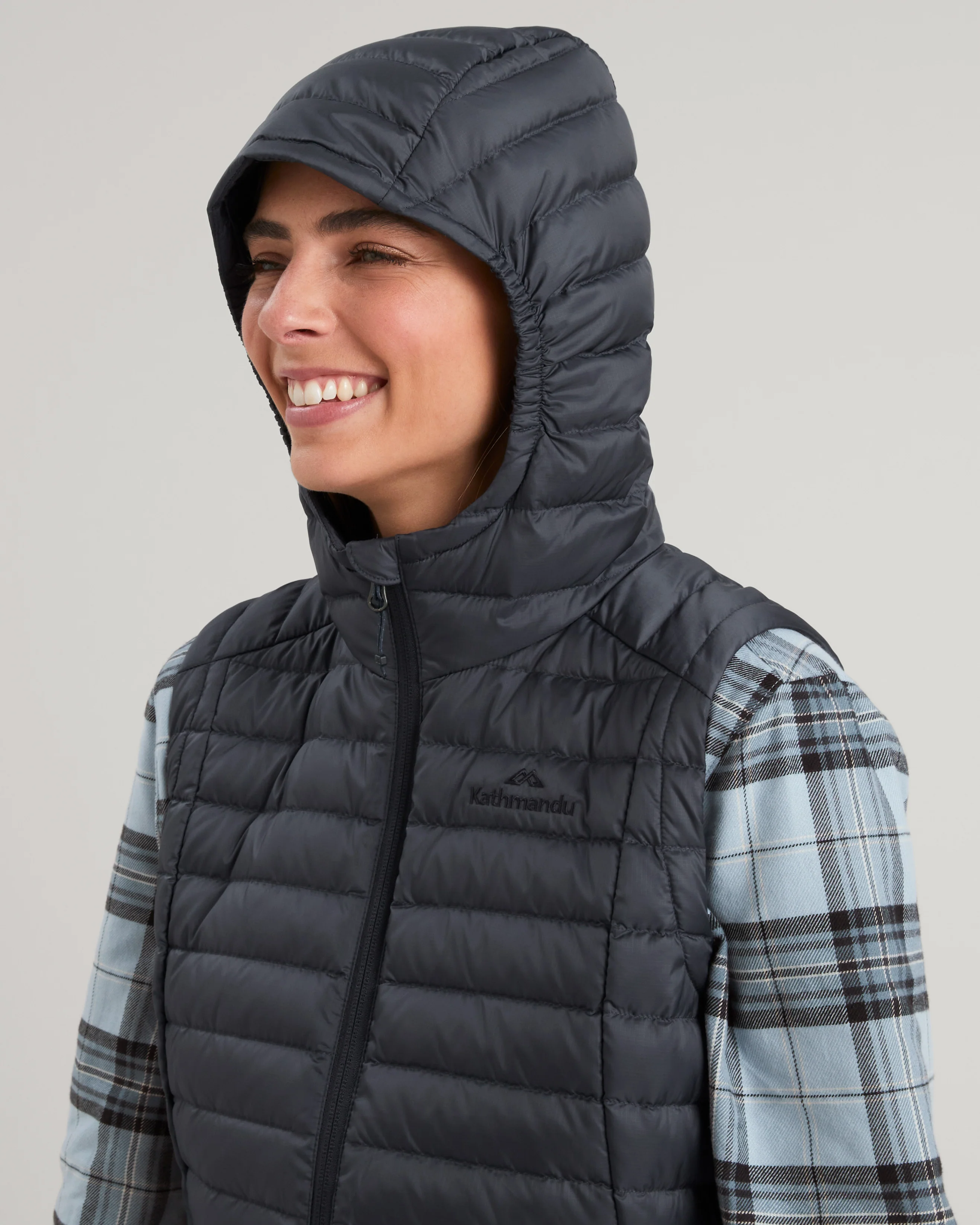 Women's Heli Hooded Down Vest - Night - Image 3