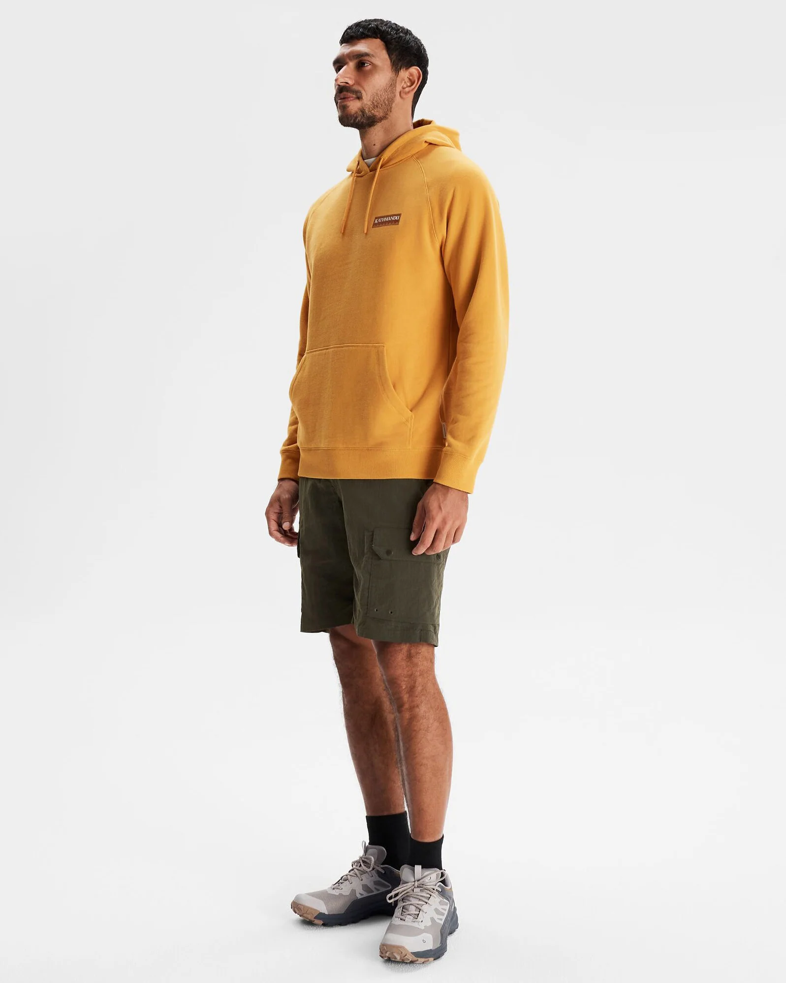 Men's Heritage Logo LT BB Hoodie - Mustard Yellow - Image 3