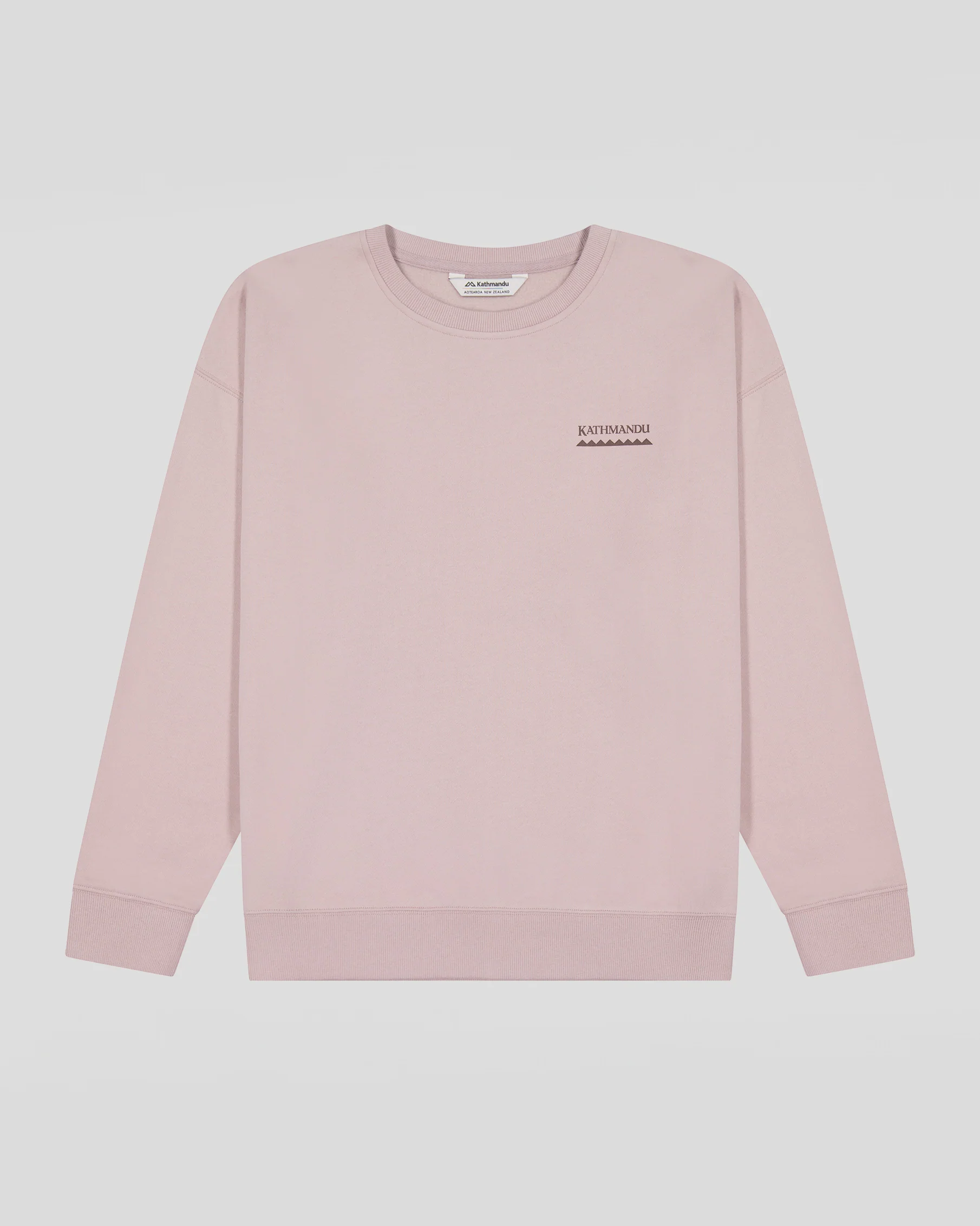 Women's Heritage Logo Slouchy Brushed Crew - Light Taupe - Image 6