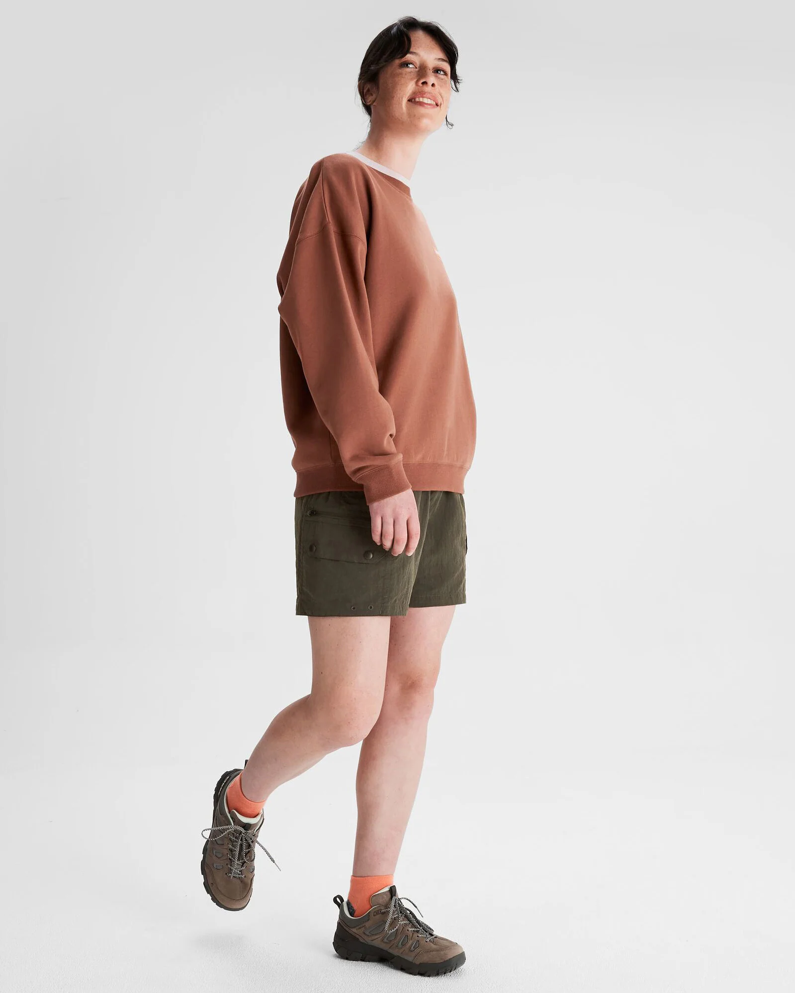 Women's Heritage Logo Slouchy LT BB Crew Sweatshirt - Woodsy - Image 3