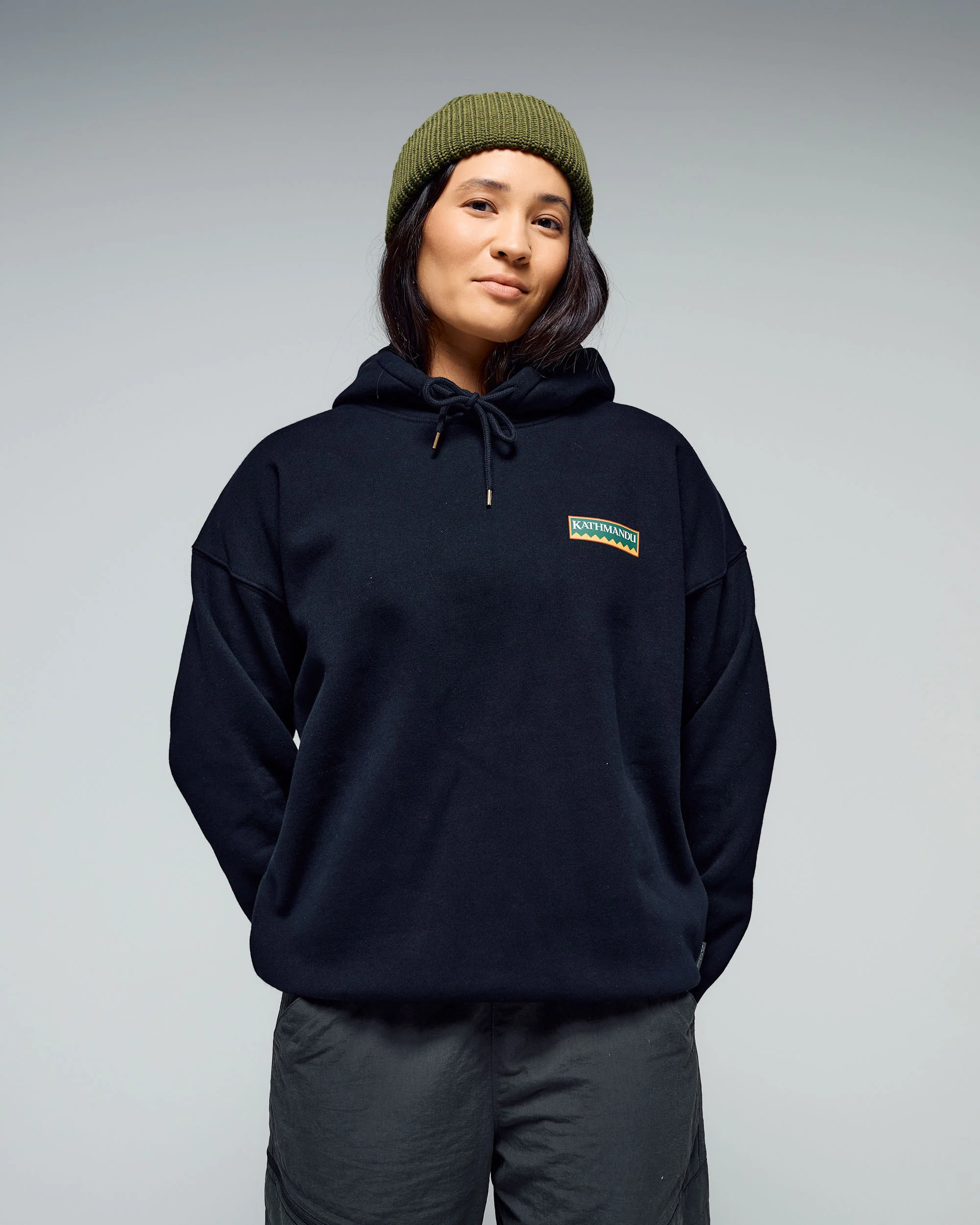 Women's Heritage Logo Slouchy LT BB Hoodie - Black Stingray