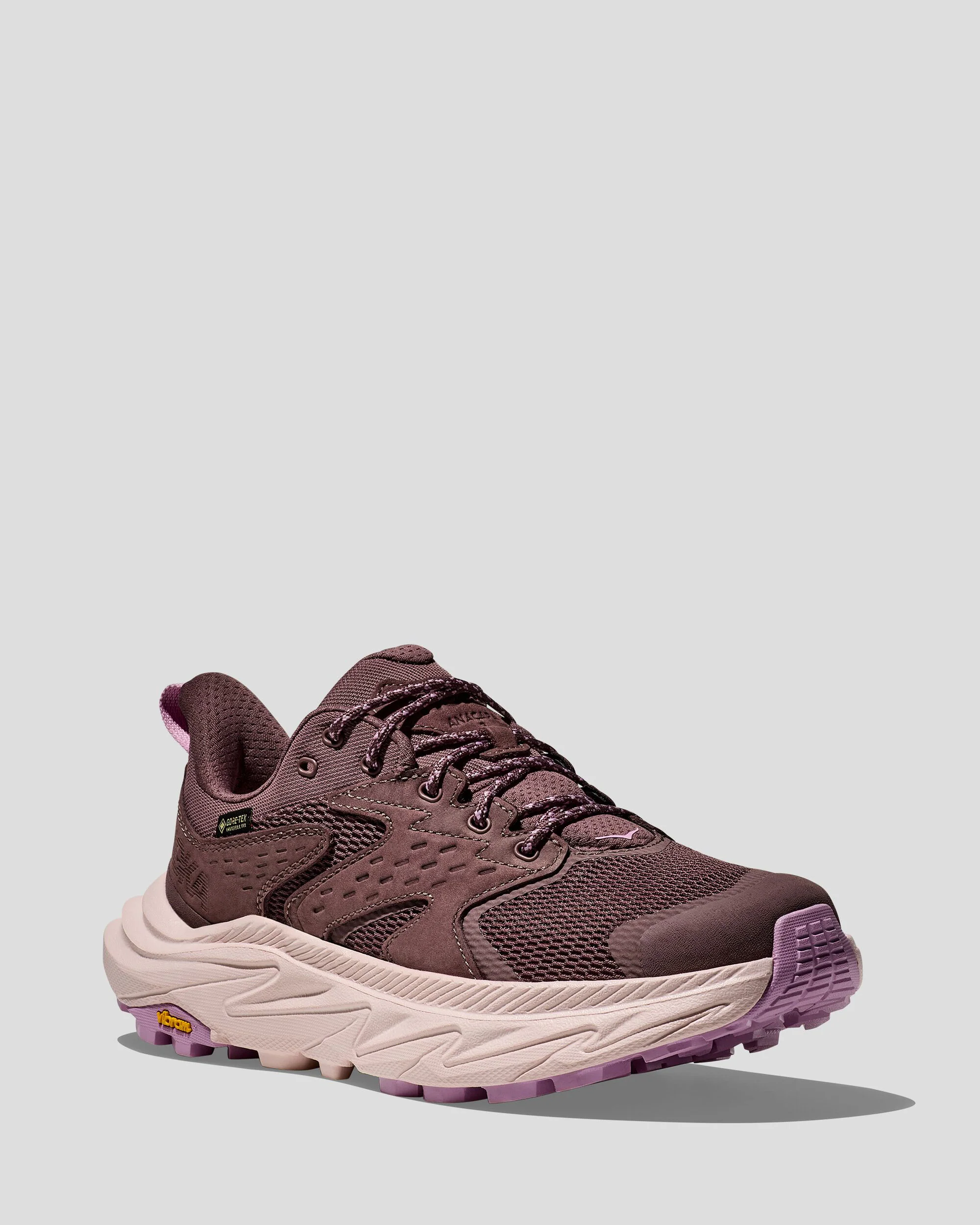 Women's Hoka Anacapa 2 Low GTX Hiking Shoes - Smoky Quartz/Cosmic Pearl - Image 2