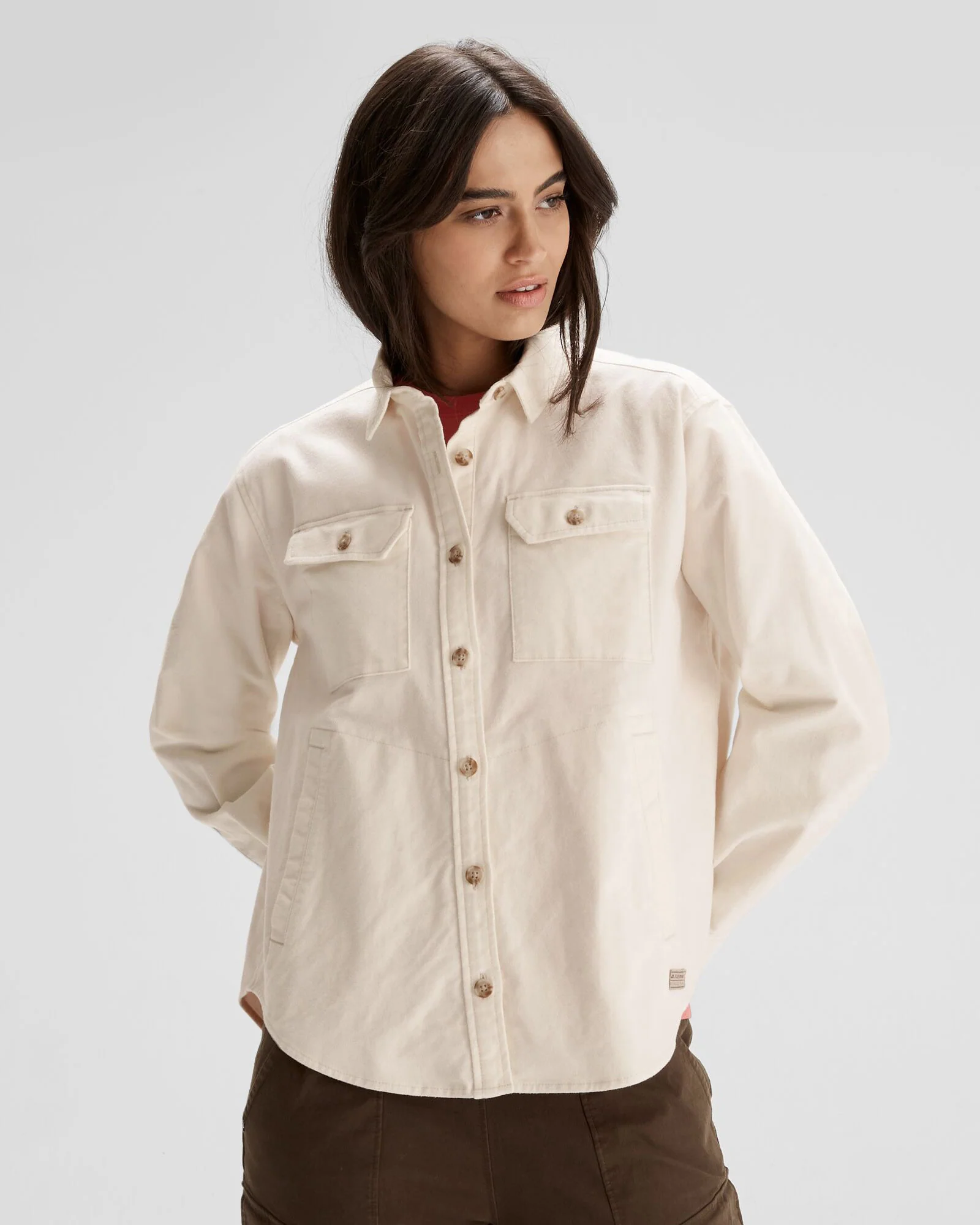 Women's Huntly Moleskin Long Sleeve Shirt - Natural