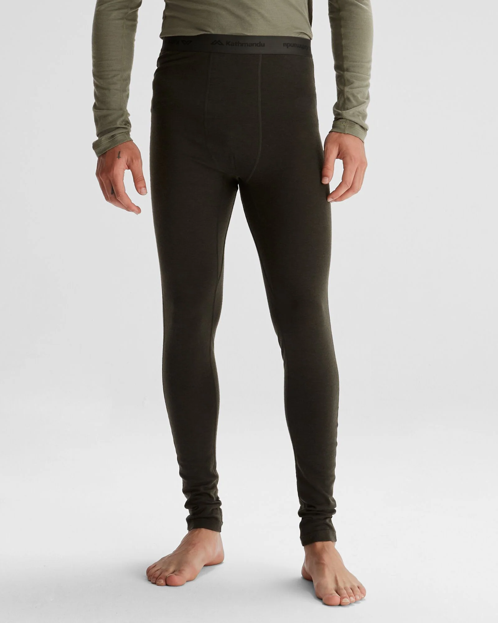 Men's K-Merino 125 Baselayer Long Johns - Dark Moss