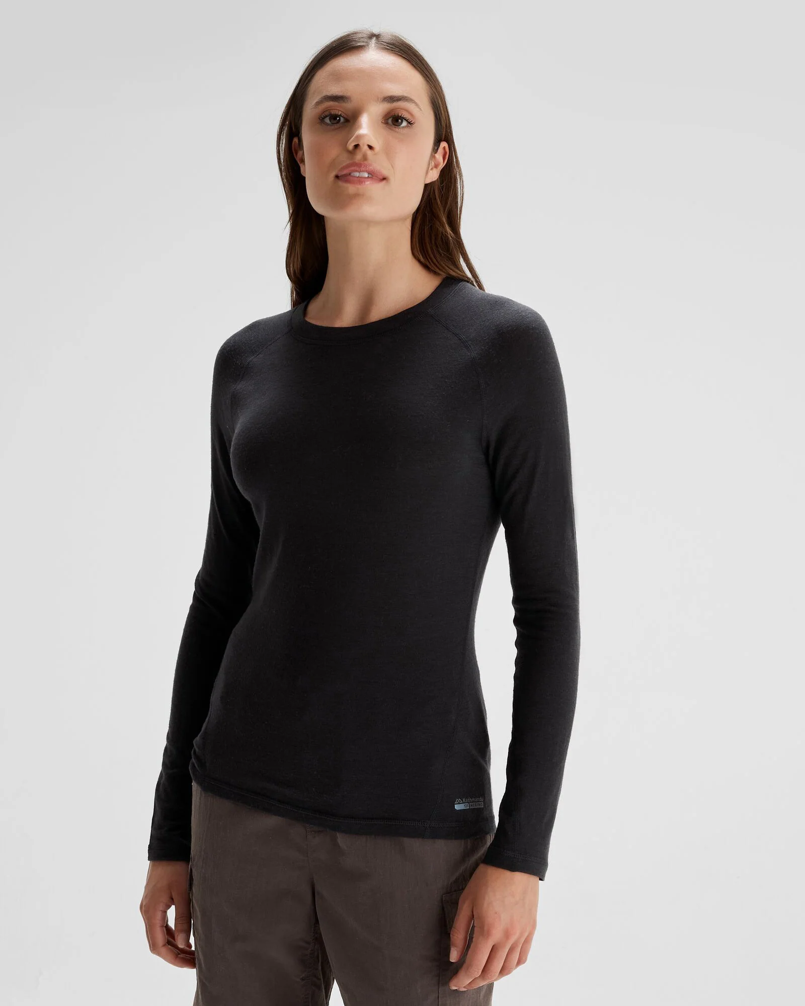 Women's K-Merino 125 Baselayer Top - Black Stingray