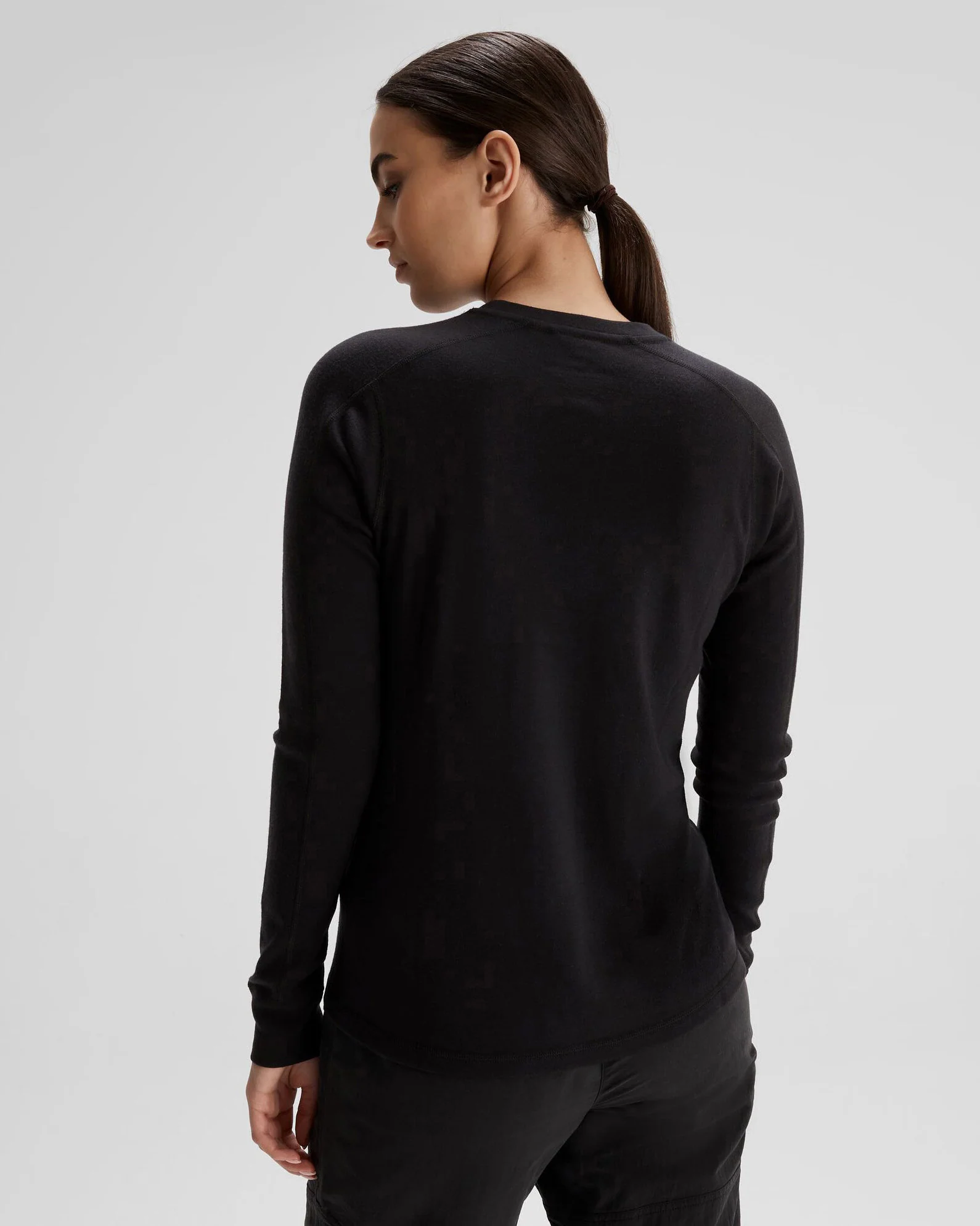 Women's K-Merino 250 Long Sleeve Top - Black Stingray - Image 4