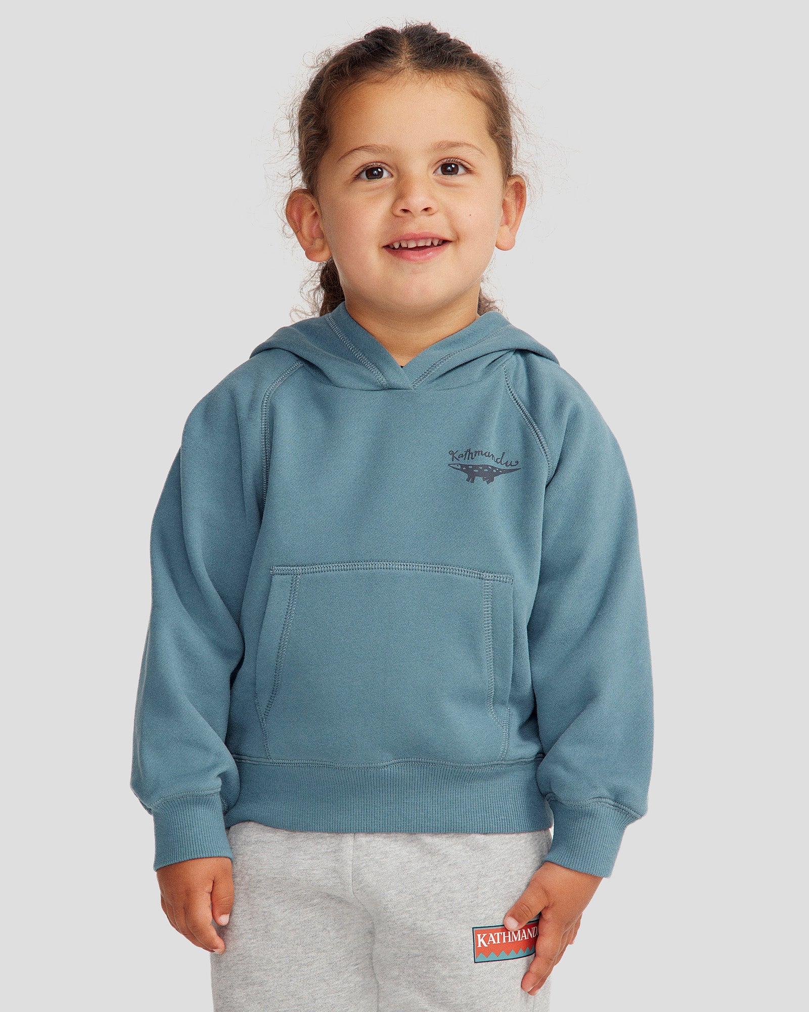 Kids' Lizard Hoodie - Washed Blue
