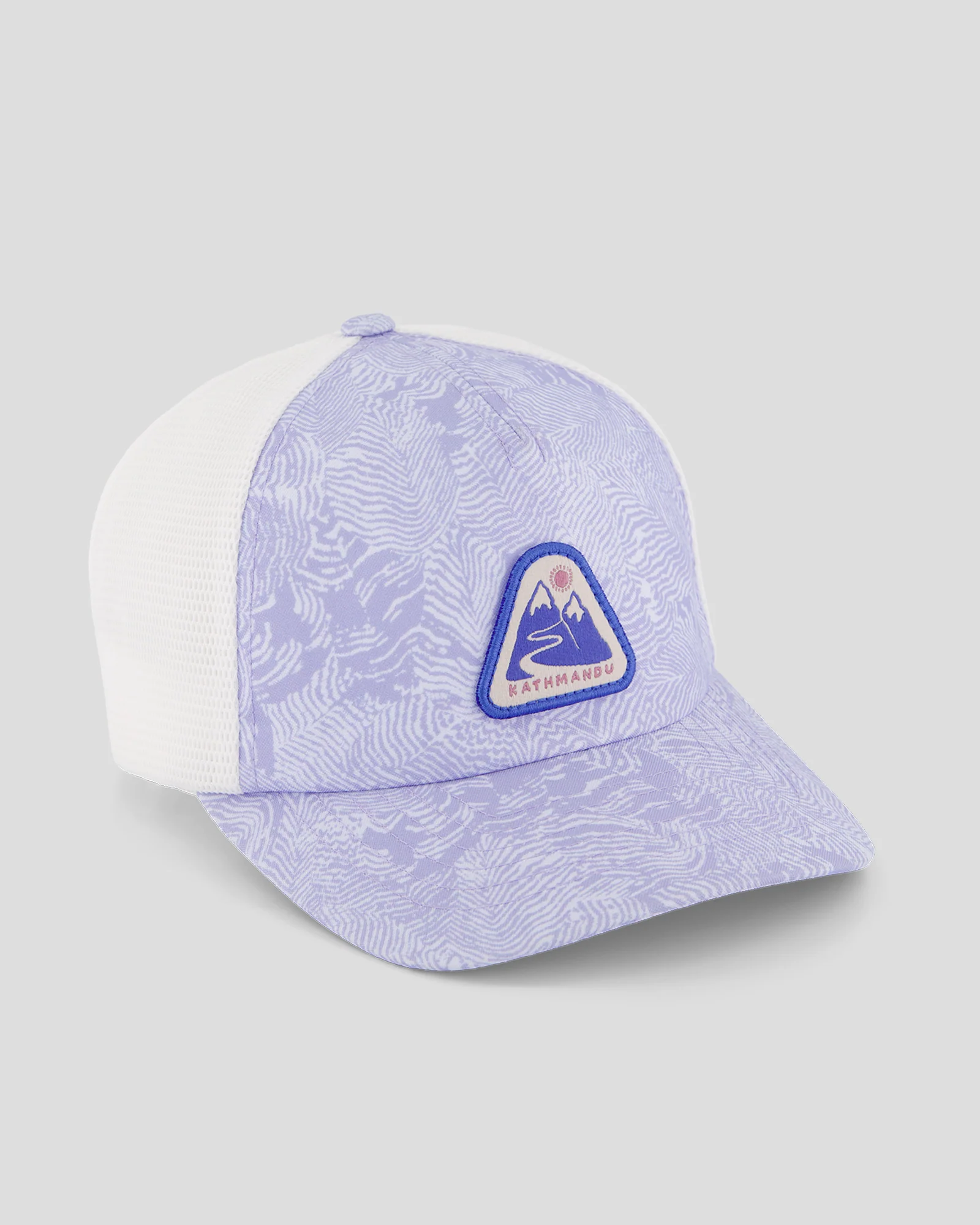 Kids’ Trucker Cap - Lilac Nature Lines Print