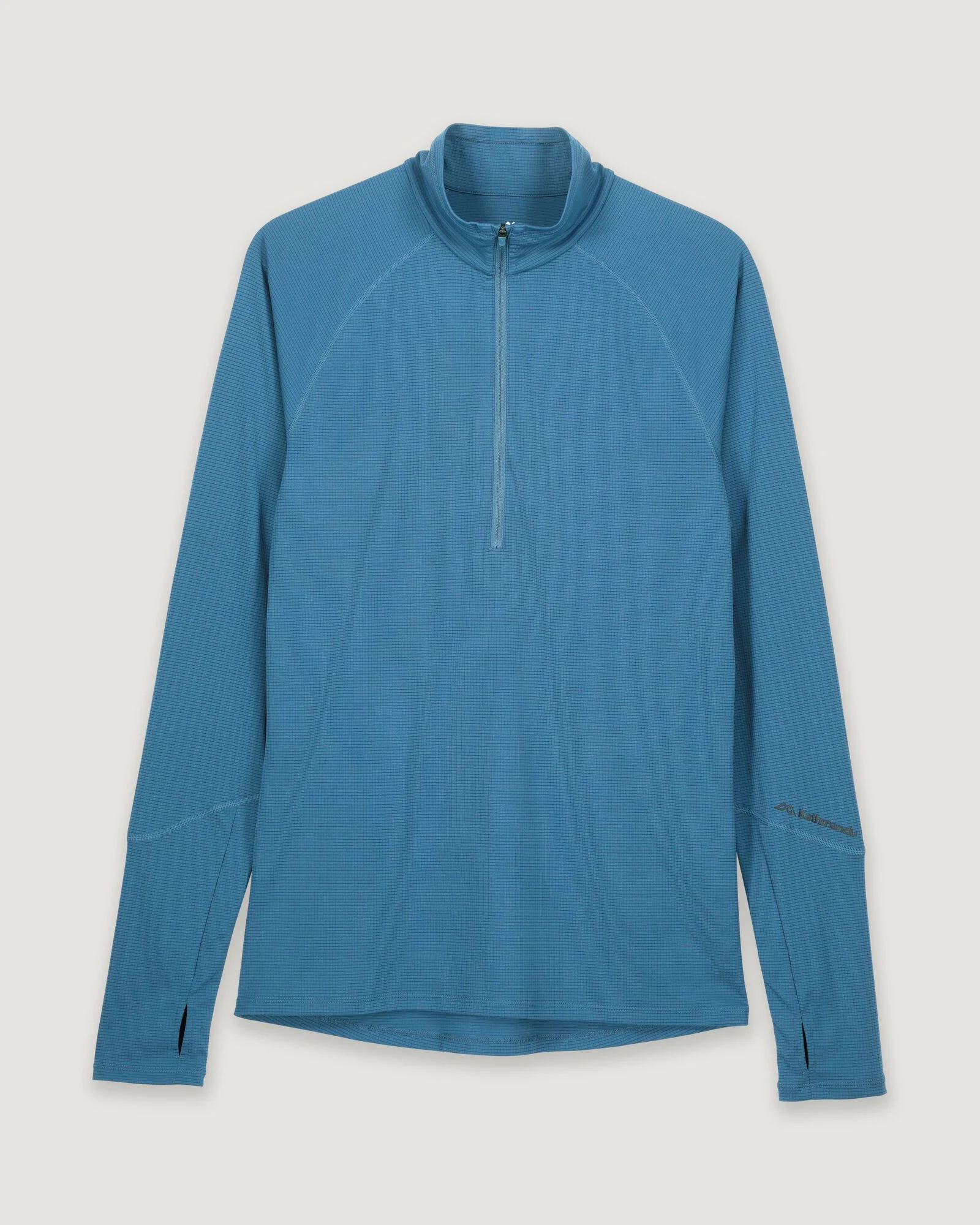 KMDAction Men's Long Sleeve Quarter Zip Top - Steel Blue - Image 5
