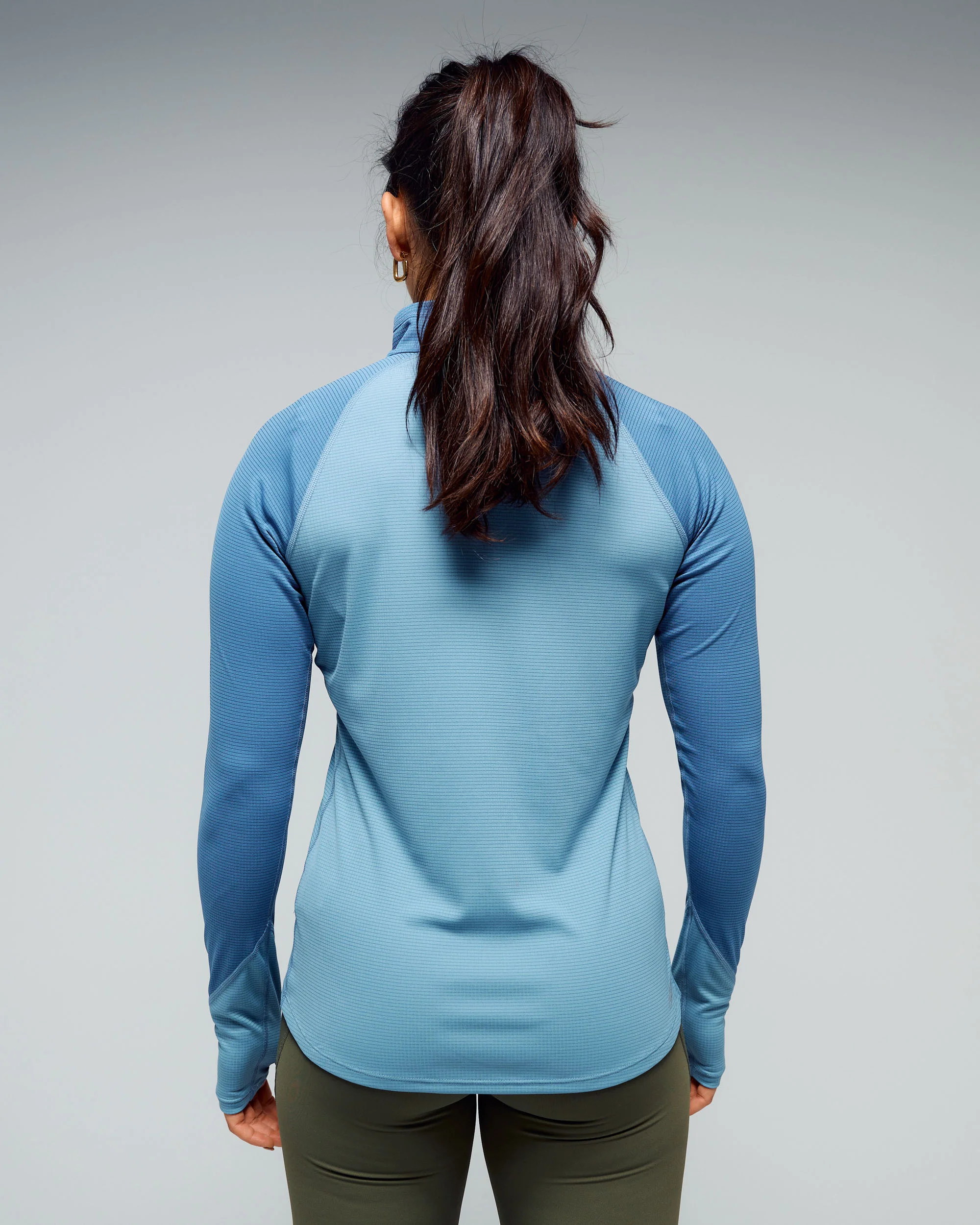 Women's KMDAction Quarter Zip Baselayer Top - Moonlight/Bluehaze - Image 6