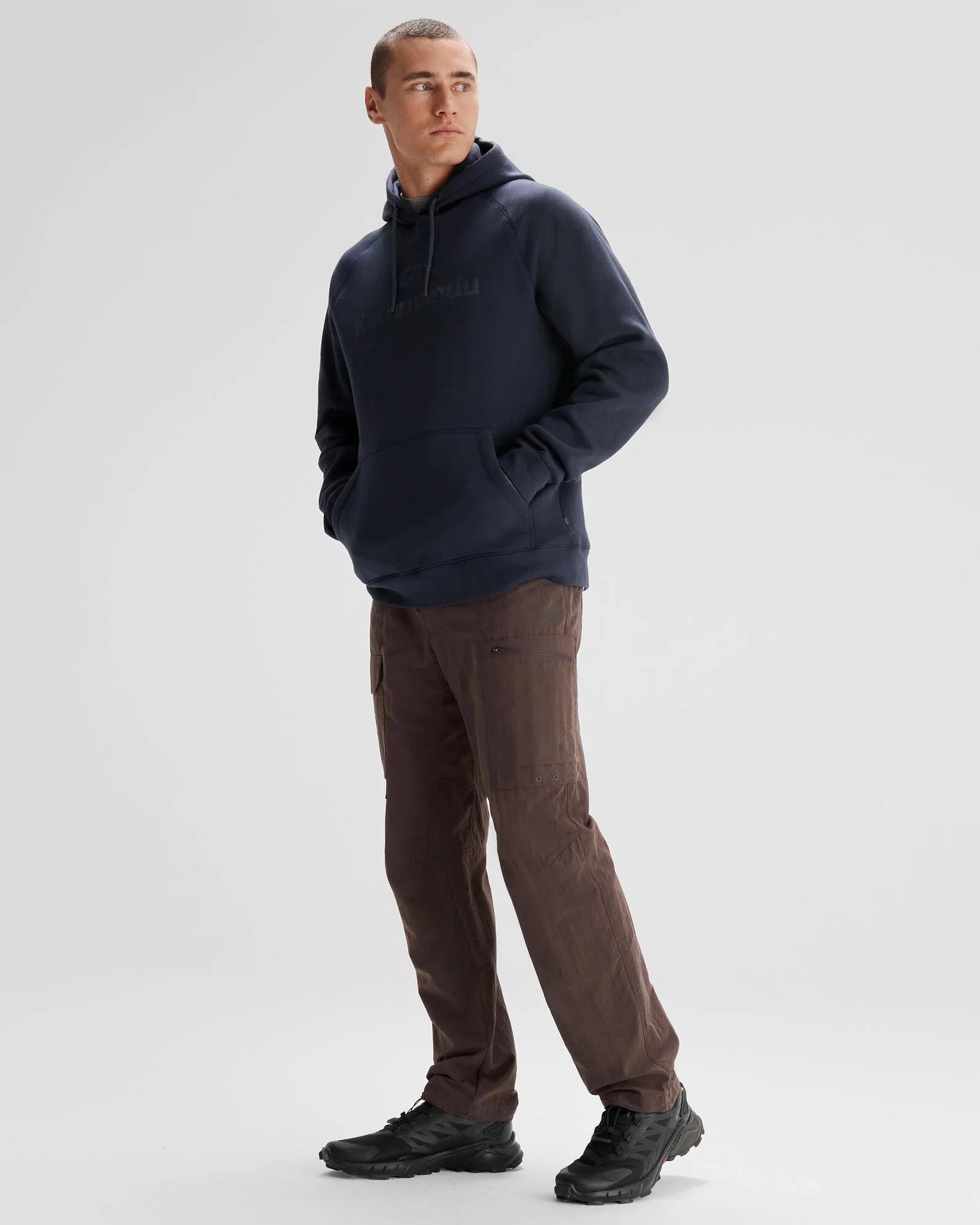 Men's Kathmandu Logo Hoodie - Pure Navy