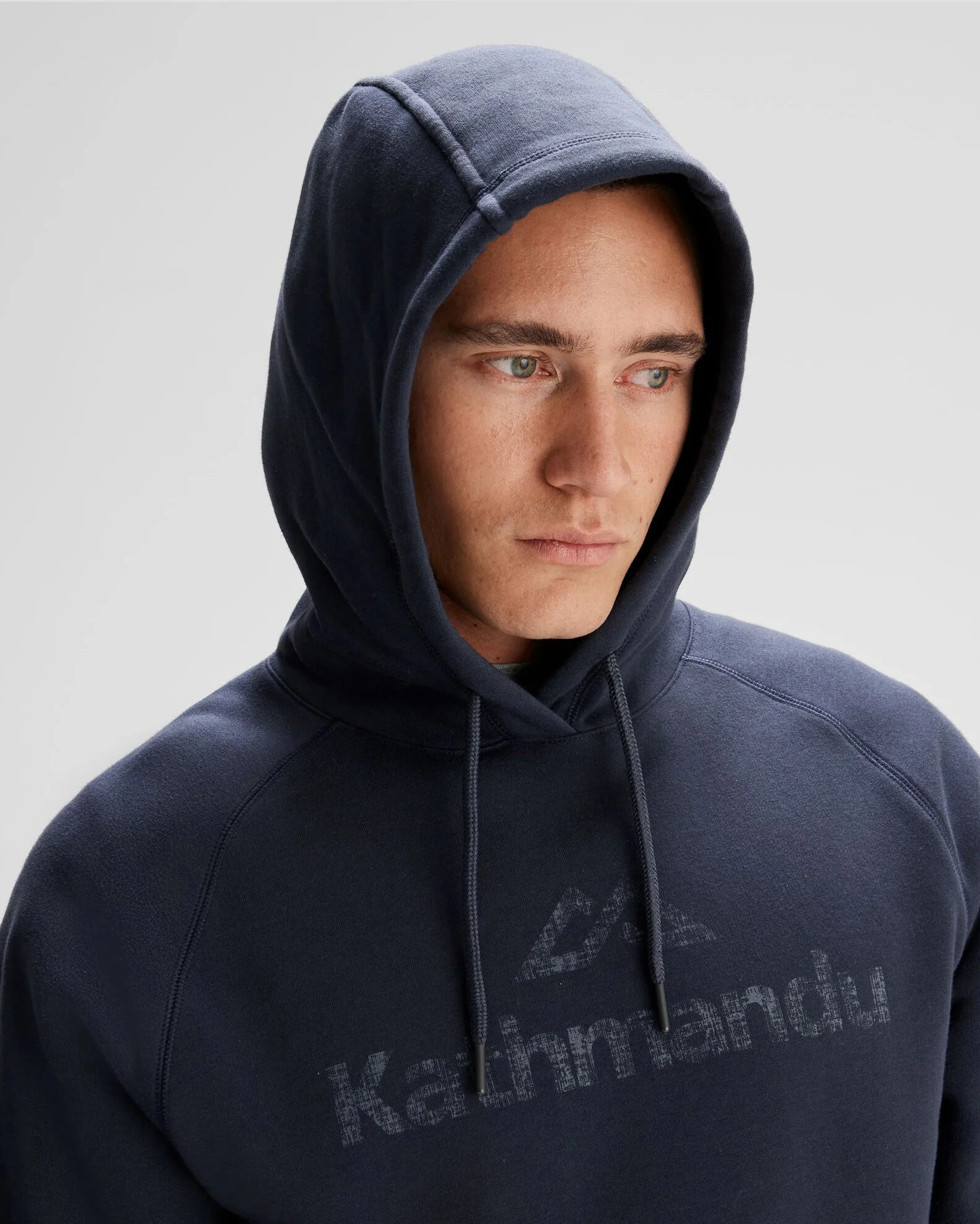 Men's Kathmandu Logo Hoodie - Pure Navy - Image 4