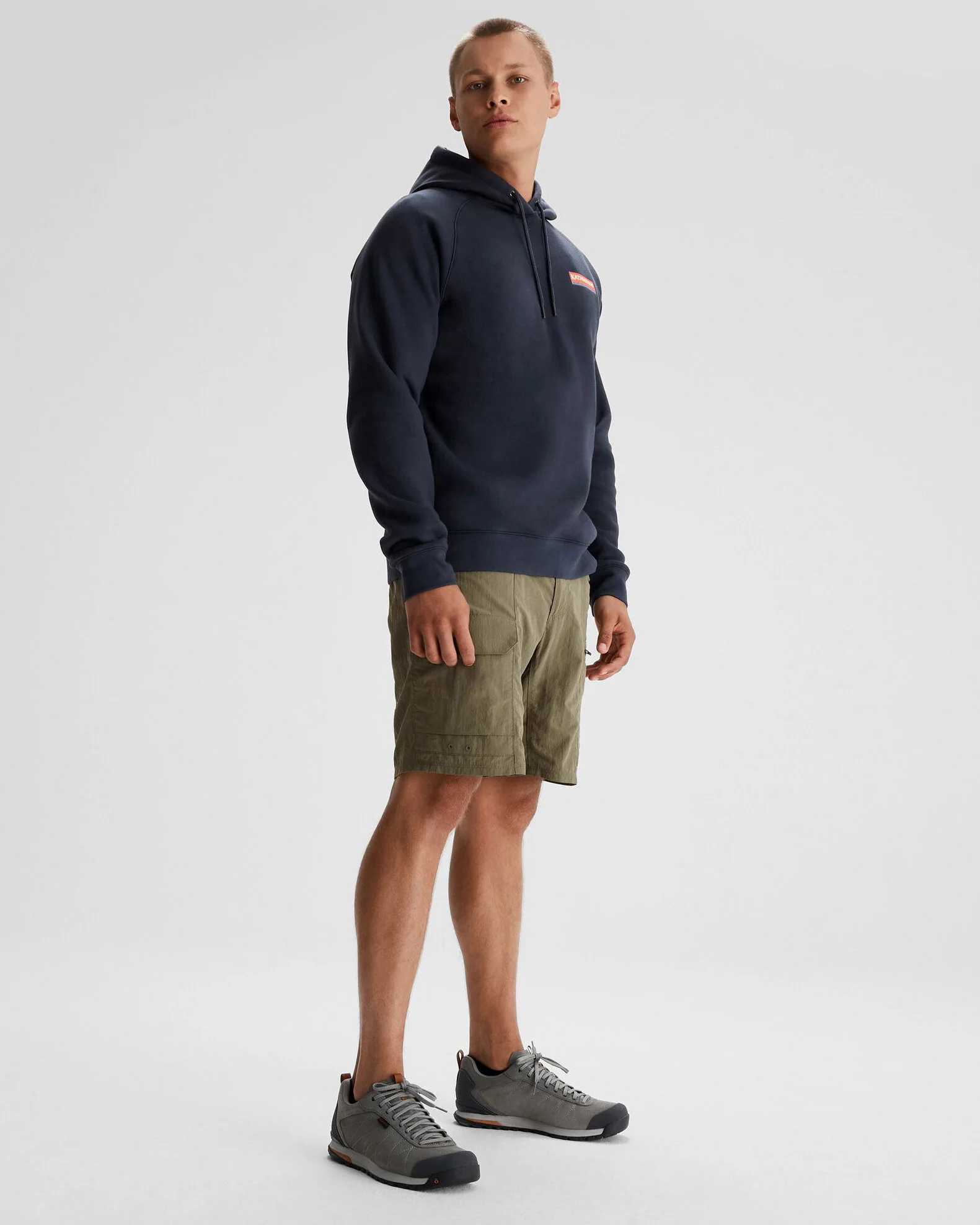 Men's Kathmandu Heritage Logo Slouchy Hoodie - Pure Navy - Image 3