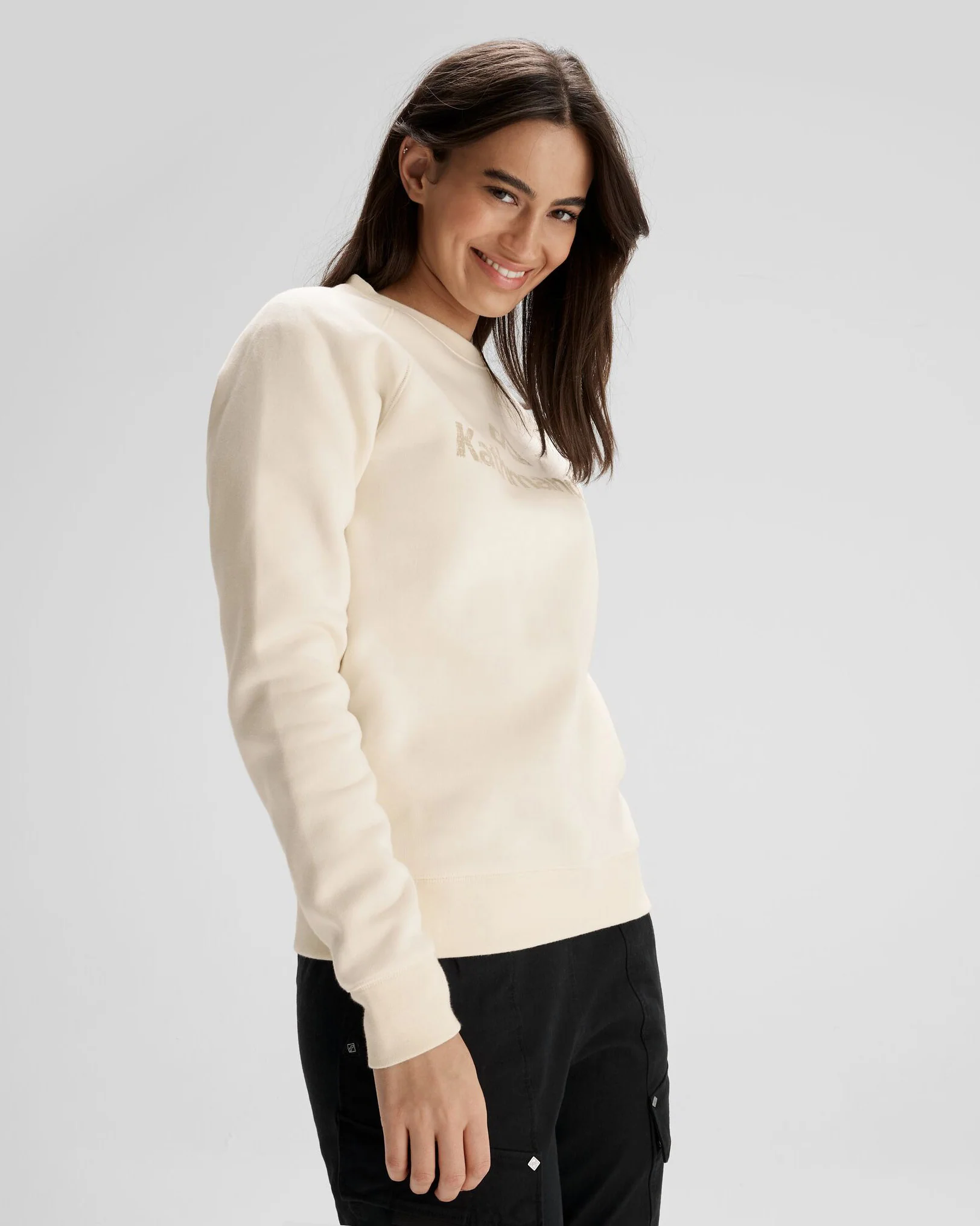 Women's Kathmandu Logo Crew Sweater - Natural - Image 2