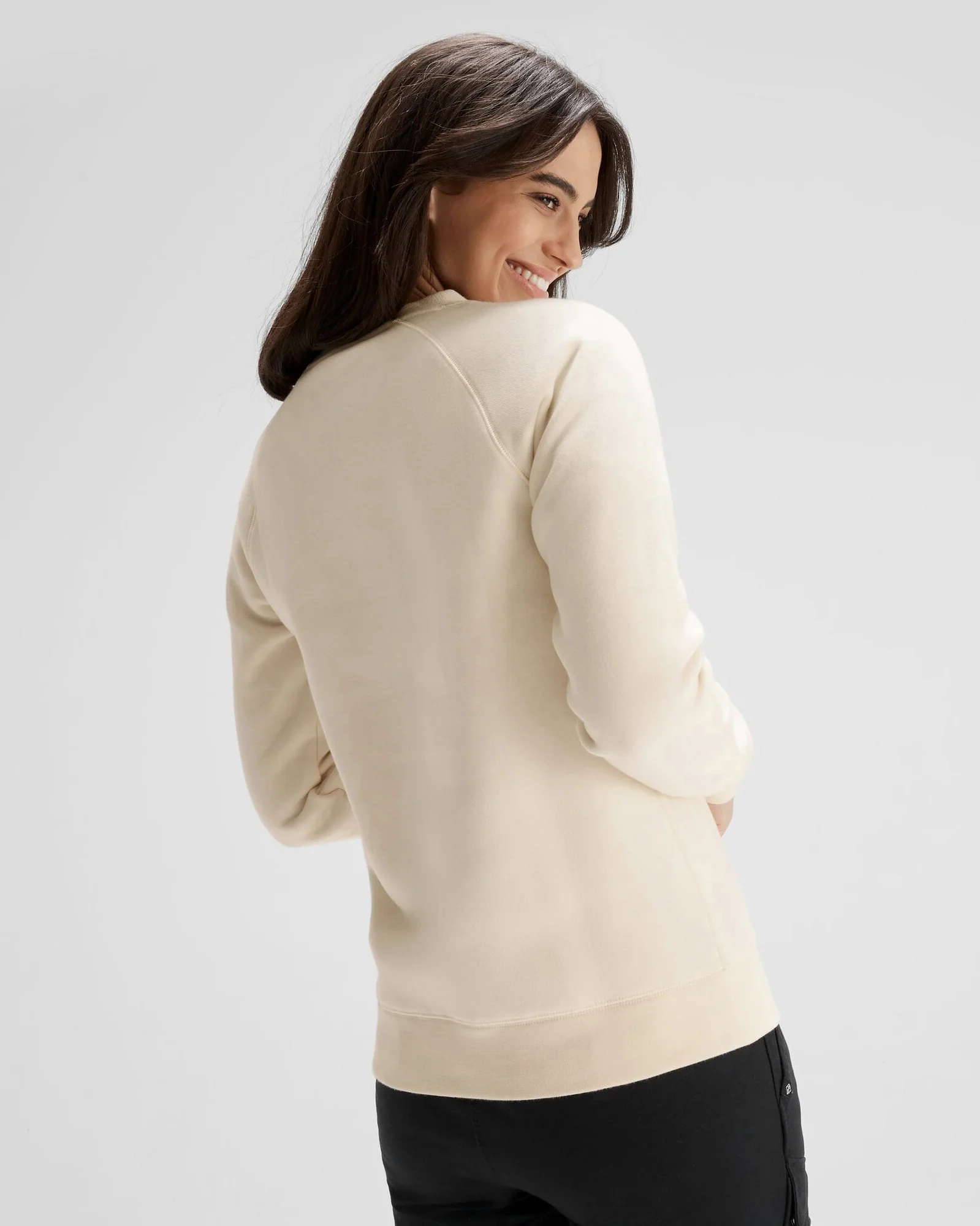 Women's Kathmandu Logo Crew Sweater - Natural - Image 3