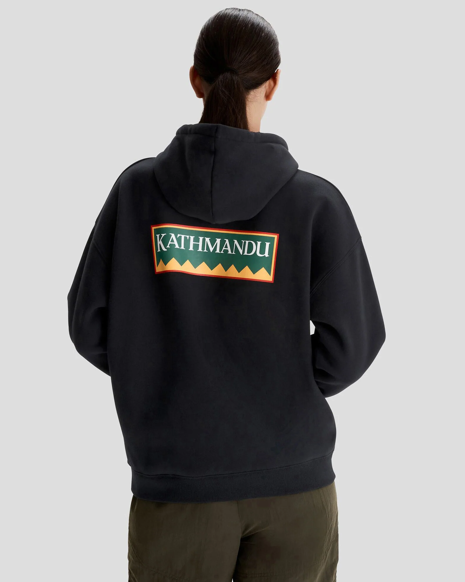 Women's Kathmandu Heritage Logo Slouchy Hoodie - Black - Image 2