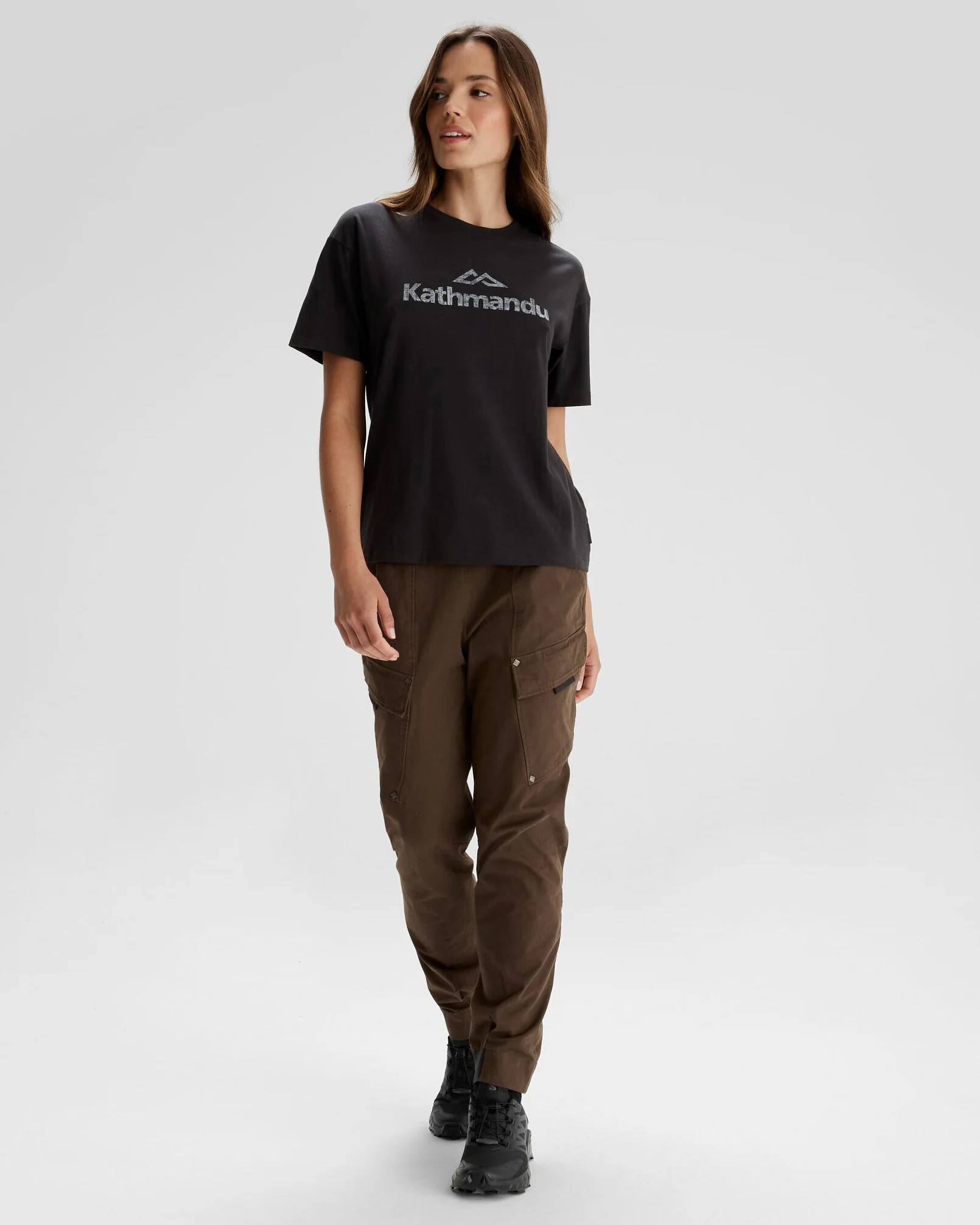 Women's Logo Organic Cotton T-shirt - Black Stingray - Image 2