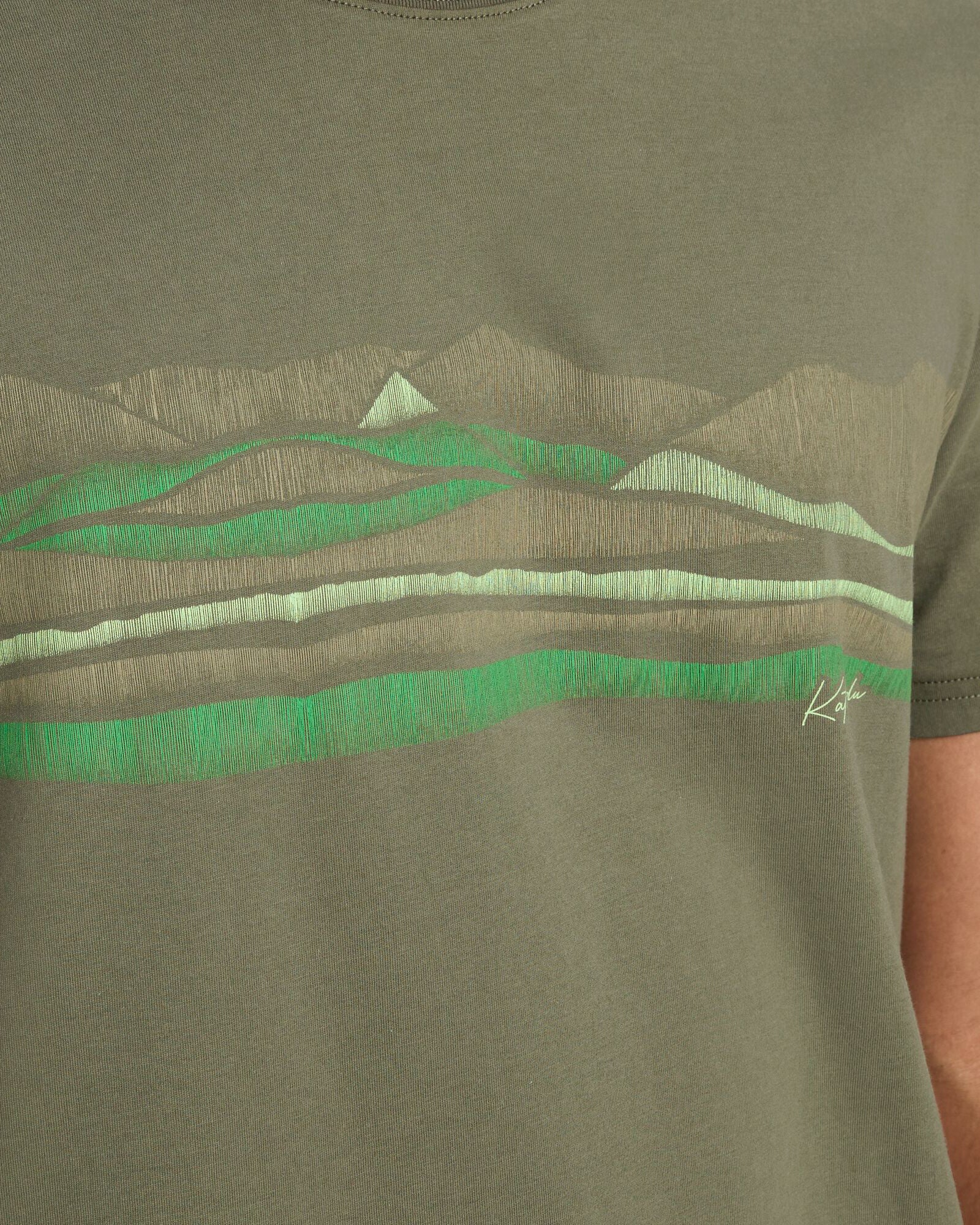 Men's Long White Cloud Organic Cotton T-shirt - Beech - Image 5